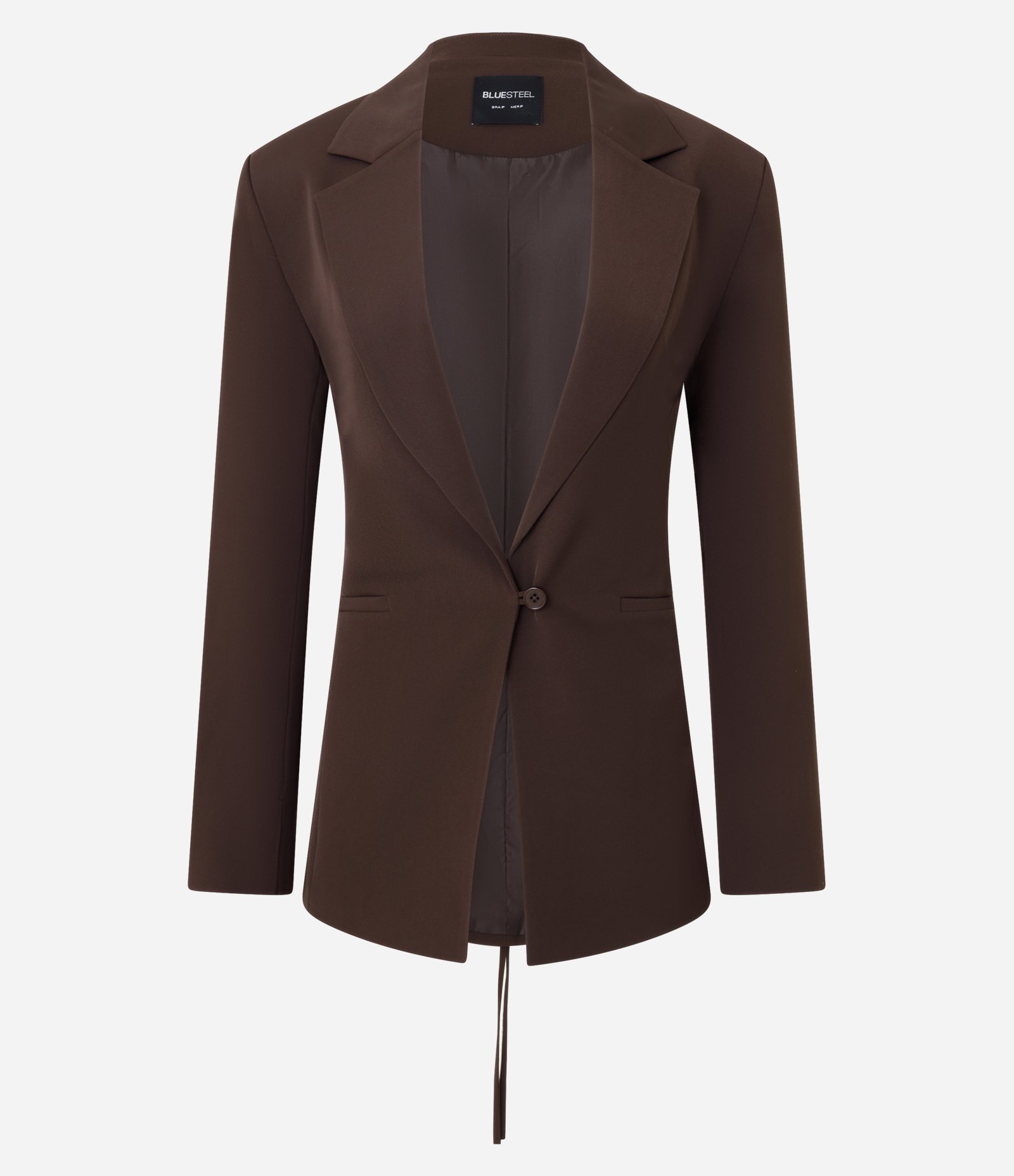 Blazer Alfaiatado com Amarração nas Costas Marrom 1