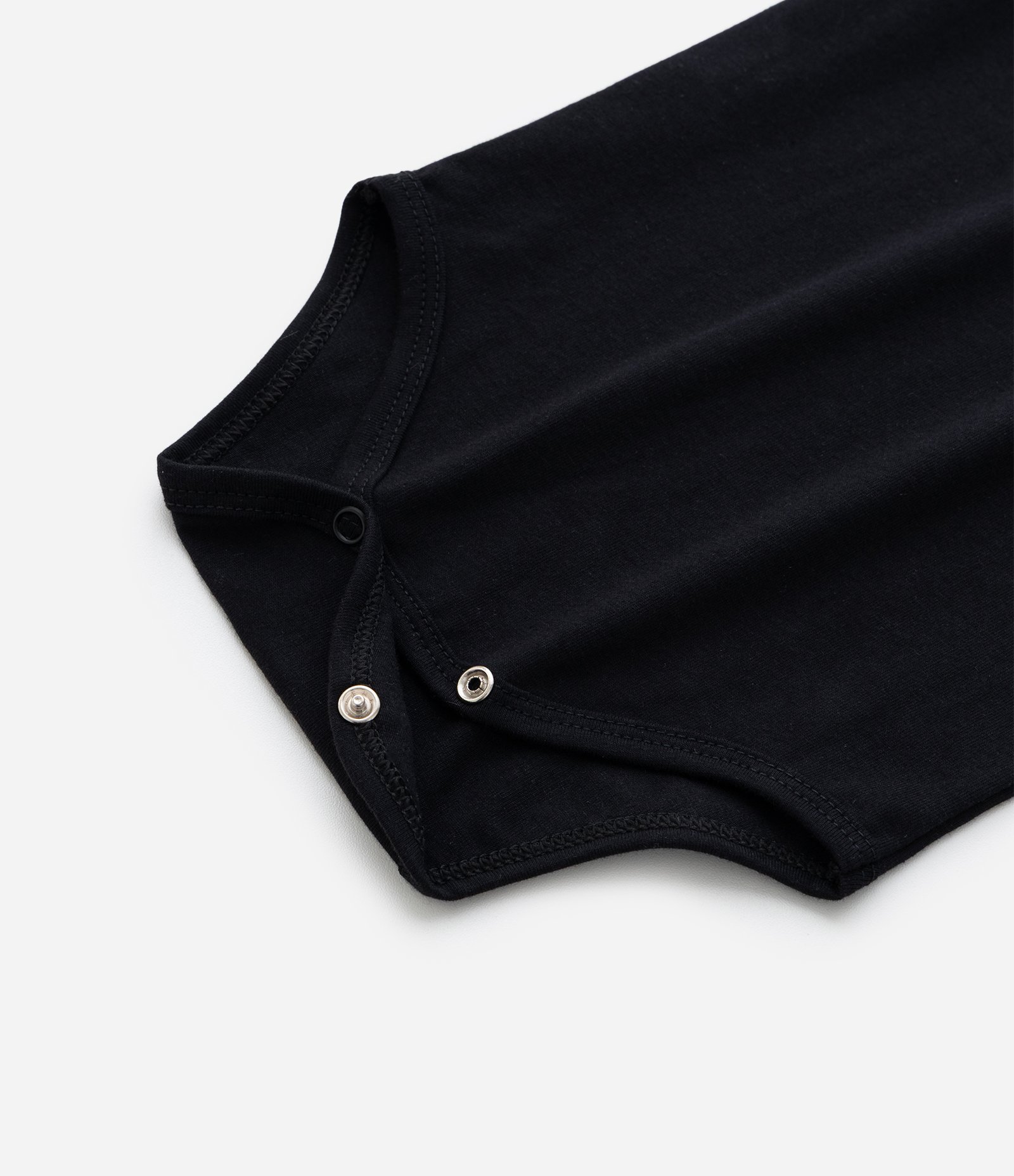 Body Básico Infantil em Cotton - Tam RN a 18 Meses Preto 5