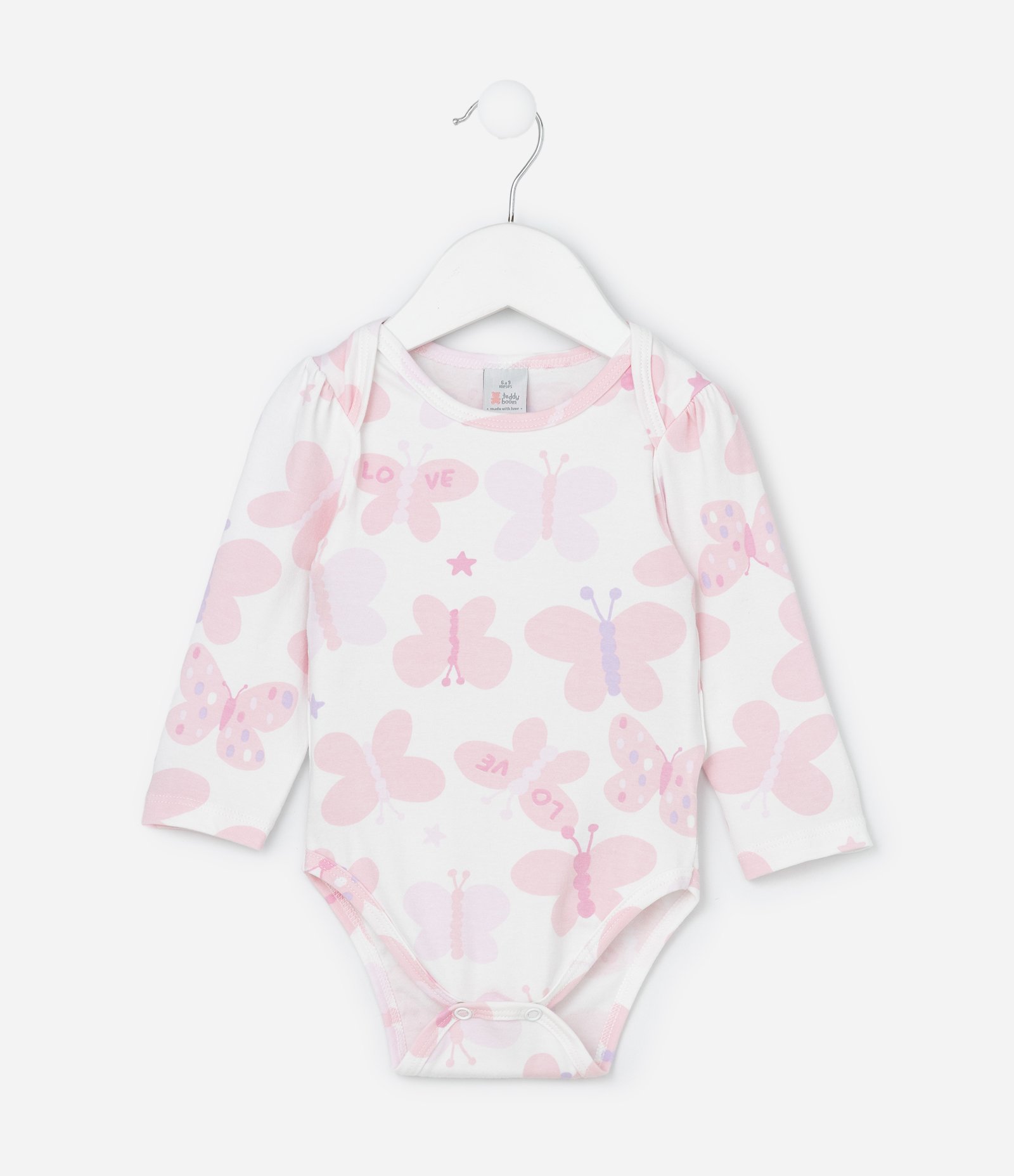 Body Infantil com Estampa de Borboletas - Tam 0 a 18 Meses Branco 2