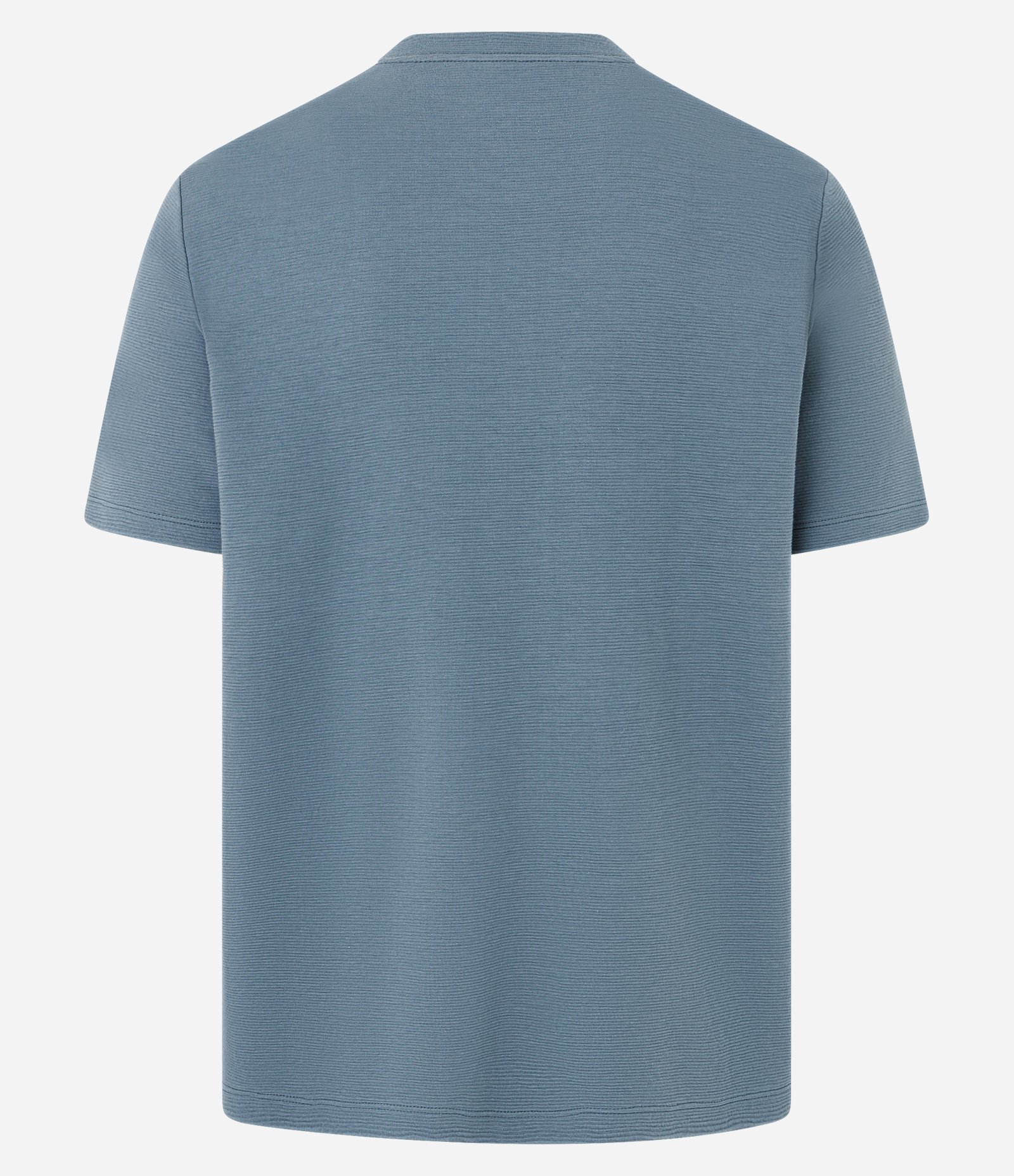 Camiseta Slim em Algodão com Textura Canelada Cinza 7