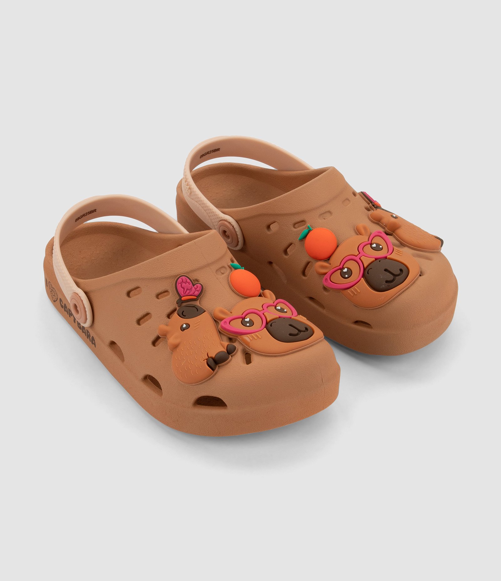 Sandália Babuche Infantil com Patch de Capiva - Tam 23 ao 34 Marrom 1