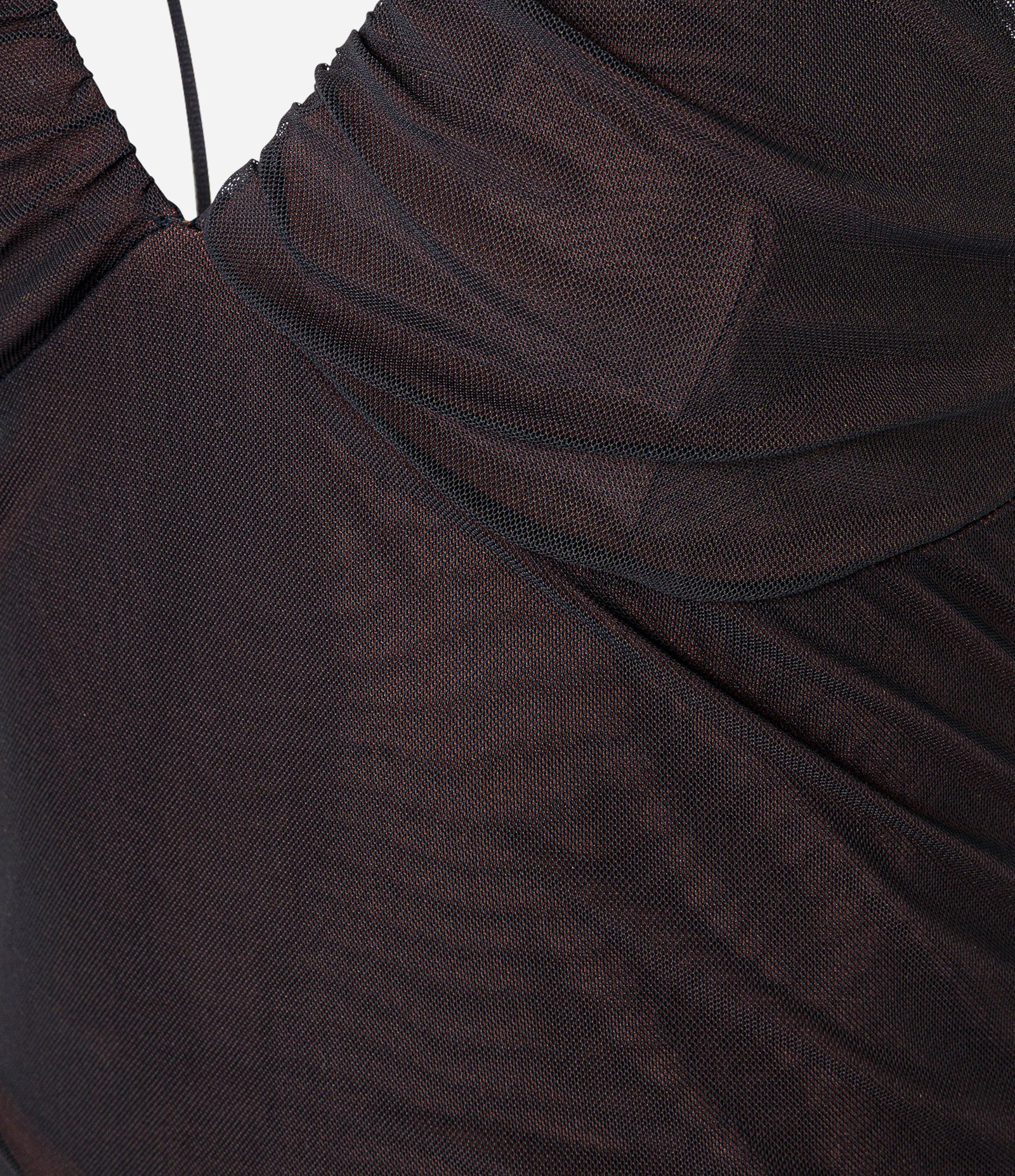 Vestido New Midi em Tule com Drapeado Lateral Preto 5