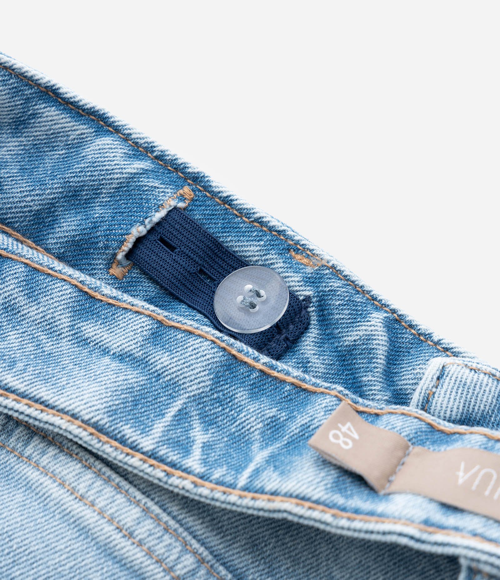 Calça Wide Leg em Jeans com Elastano Curve & Plus Size Azul 4