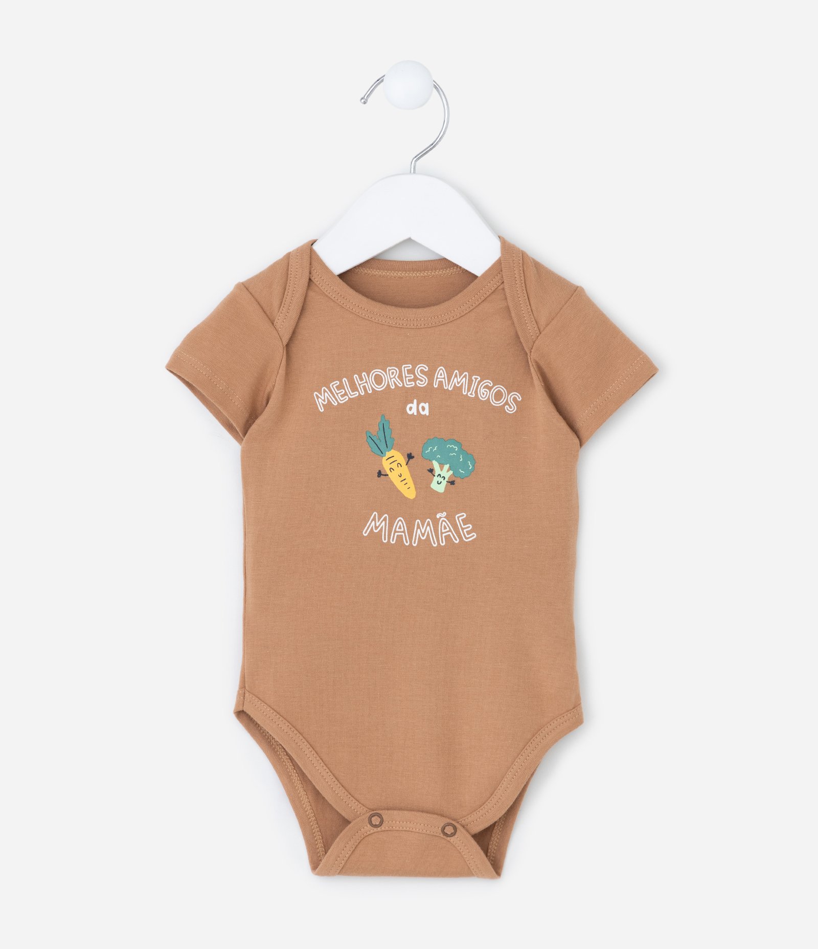 Body Infantil Melhores Amigos da Mamãe - Tam 0 a 18 Meses Marrom 2