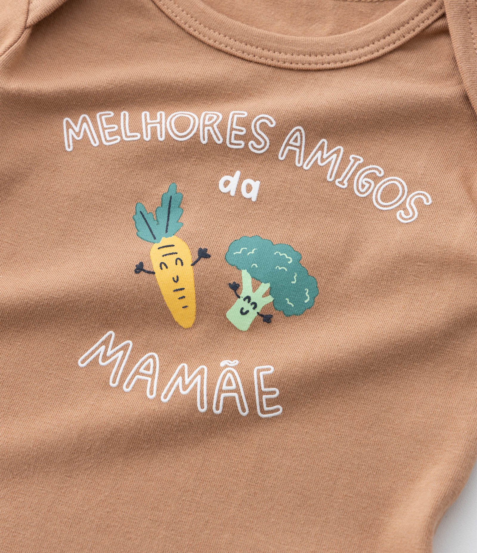 Body Infantil Melhores Amigos da Mamãe - Tam 0 a 18 Meses Marrom 7
