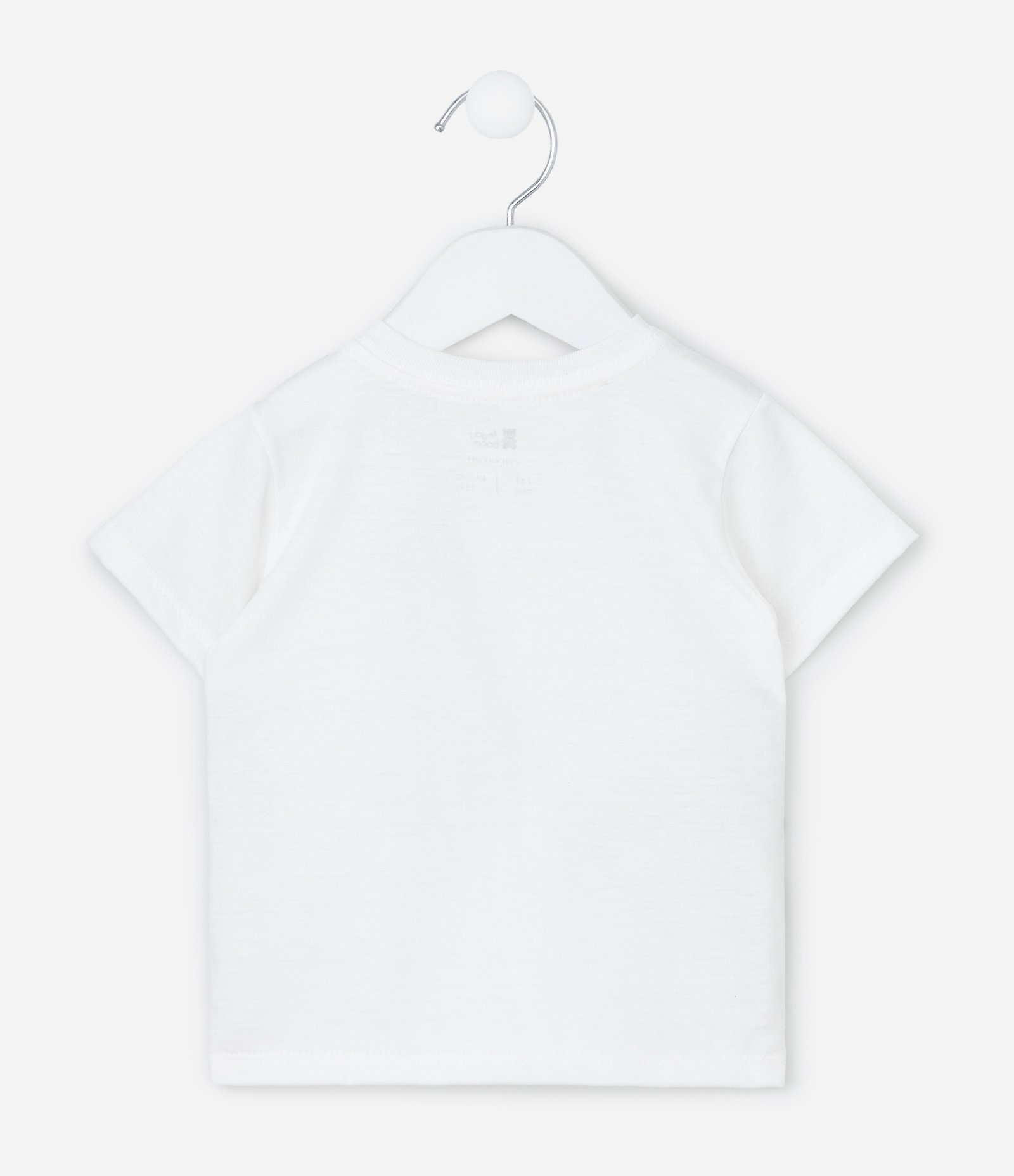 Camiseta Infantil com Estampa de Dinossauro - Tam 0 a 18 Meses Branco 2