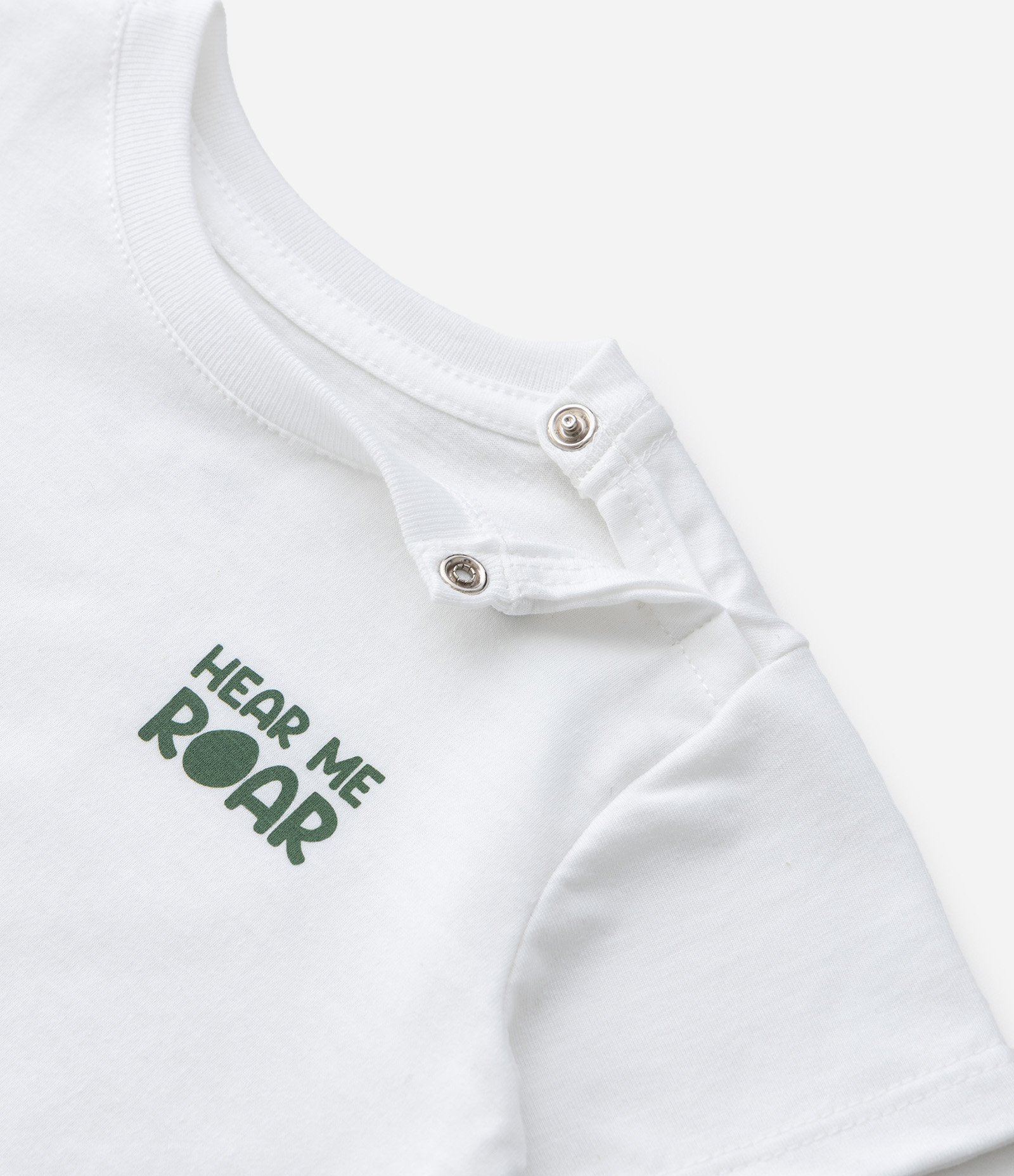 Camiseta Infantil com Estampa de Dinossauro - Tam 0 a 18 Meses Branco 4