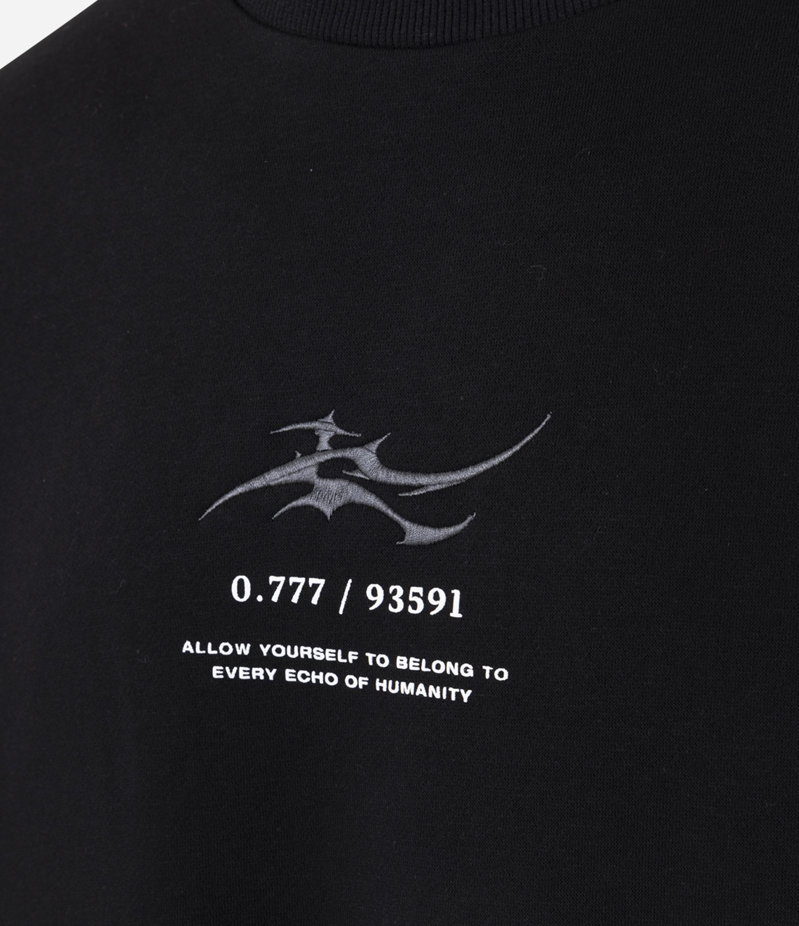 Casaco em Moletinho com Felpa e Lettering e Bordado Sicko Preto 6