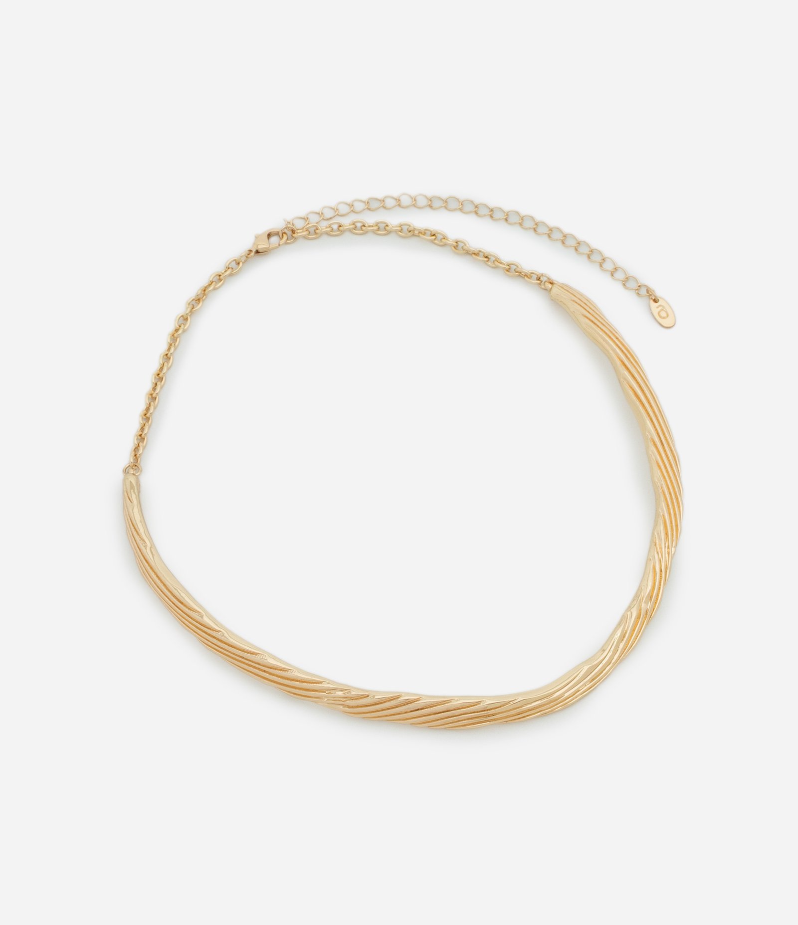 Gargantilha Metal Liso efeito martelado AE_FW26_COL_0009 Dourado 2