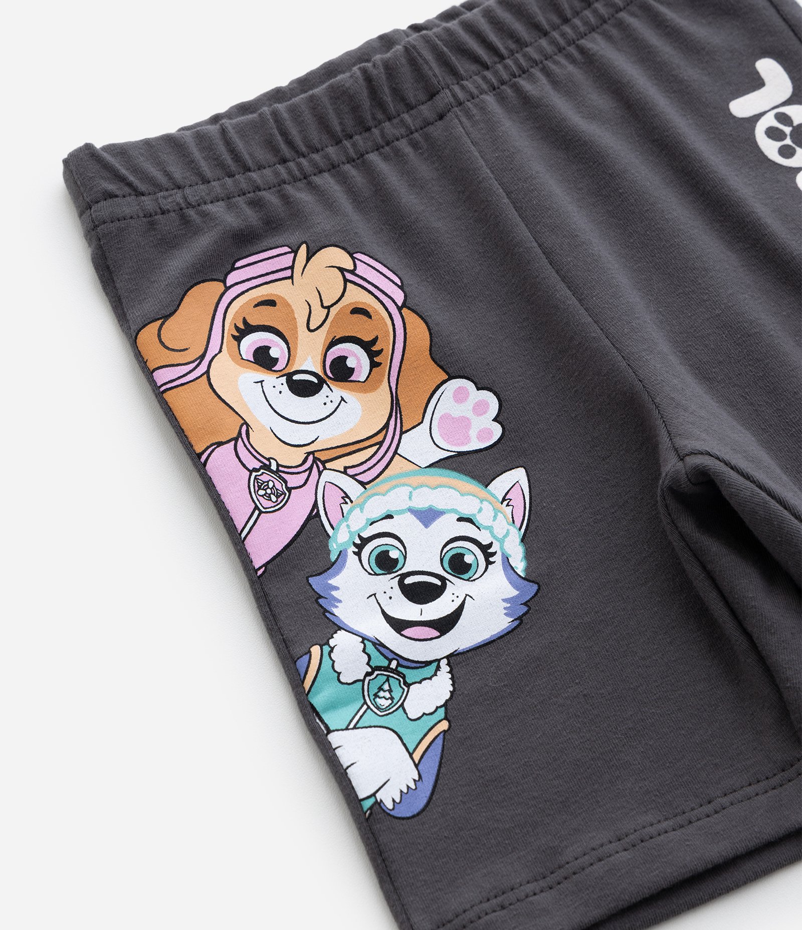 Kit 02 Bermudas Infantis em Algodão Patrulha Canina - Tam 1 a 6 Anos Rosa/Cinza 6