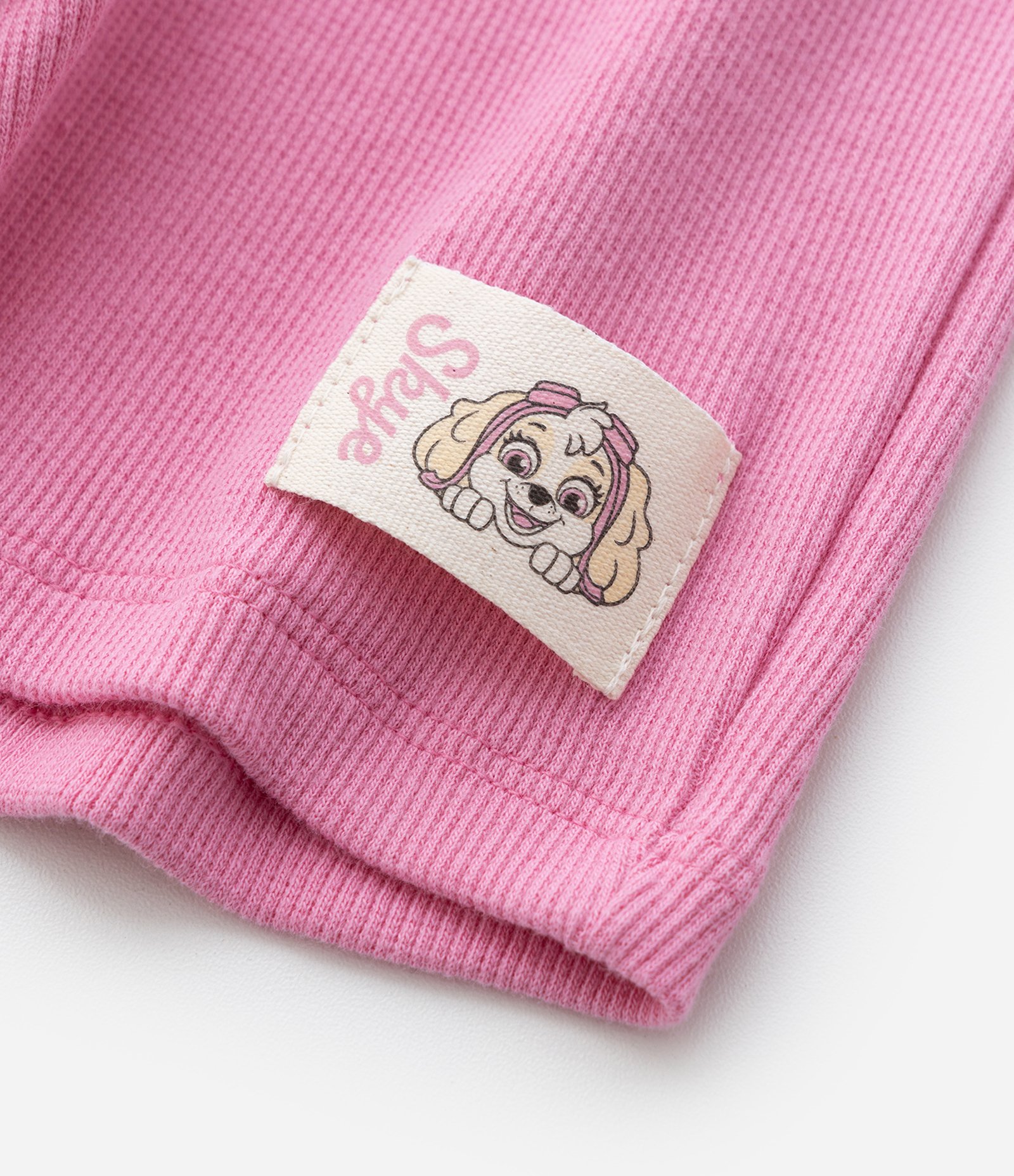 Kit 02 Bermudas Infantis em Algodão Patrulha Canina - Tam 1 a 6 Anos Rosa/Cinza 7