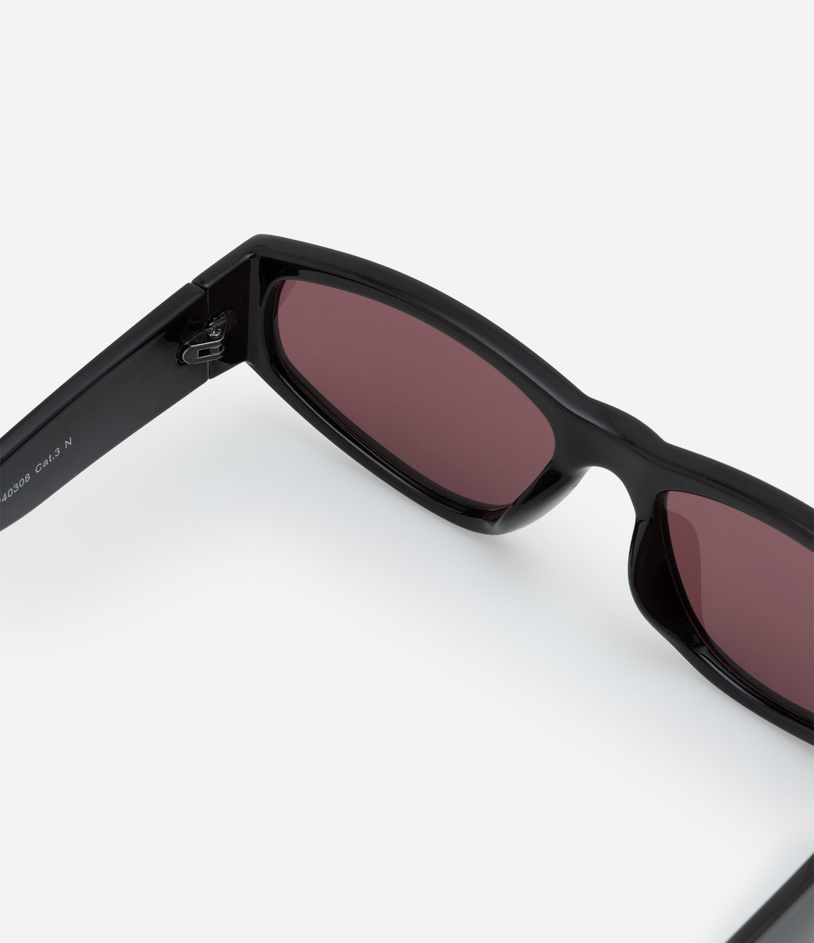 Óculos de Sol Quadrado com Hastes Largas Preto 4