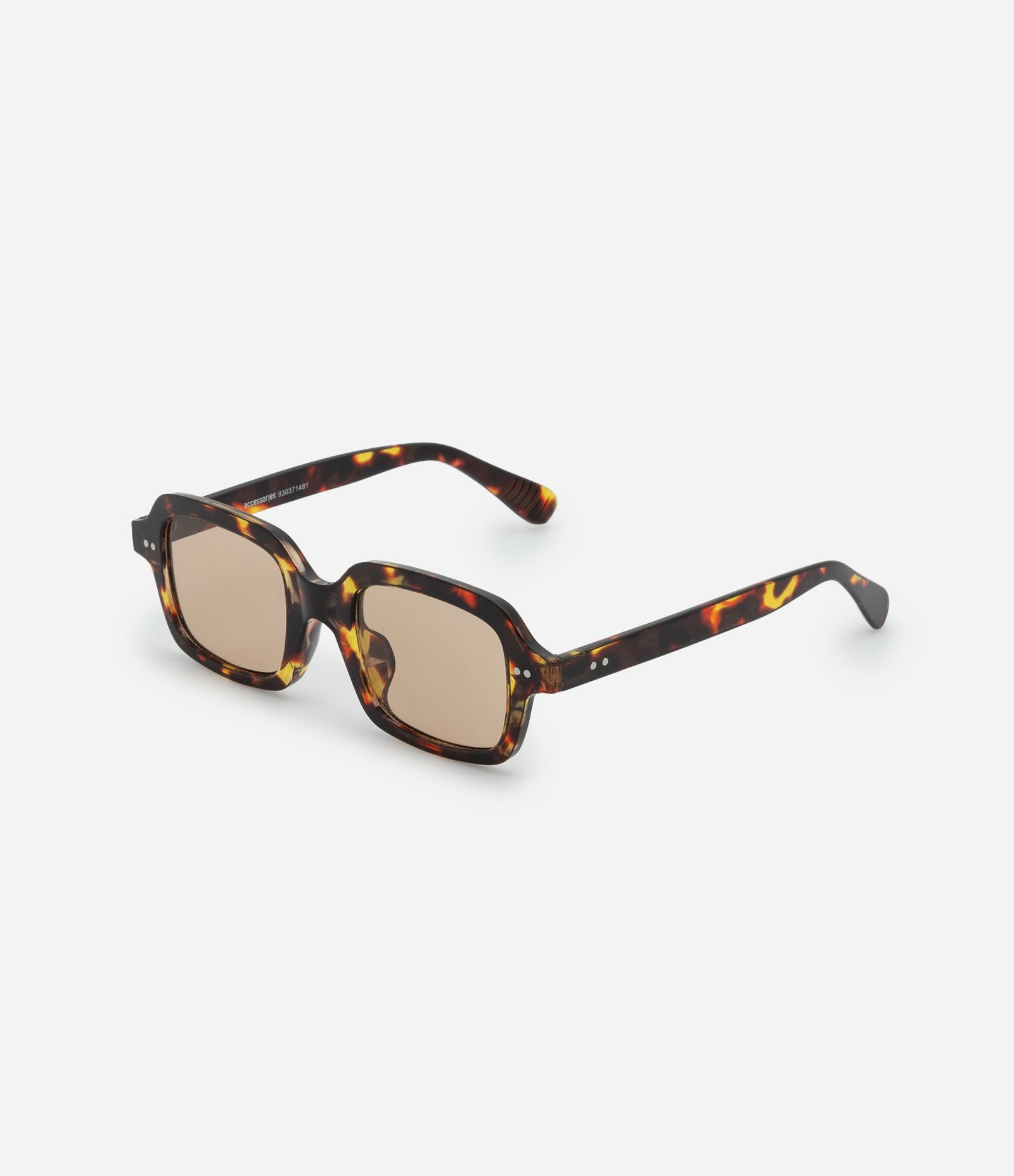 Óculos Quadrado com Estampa Animal Print Marrom 1