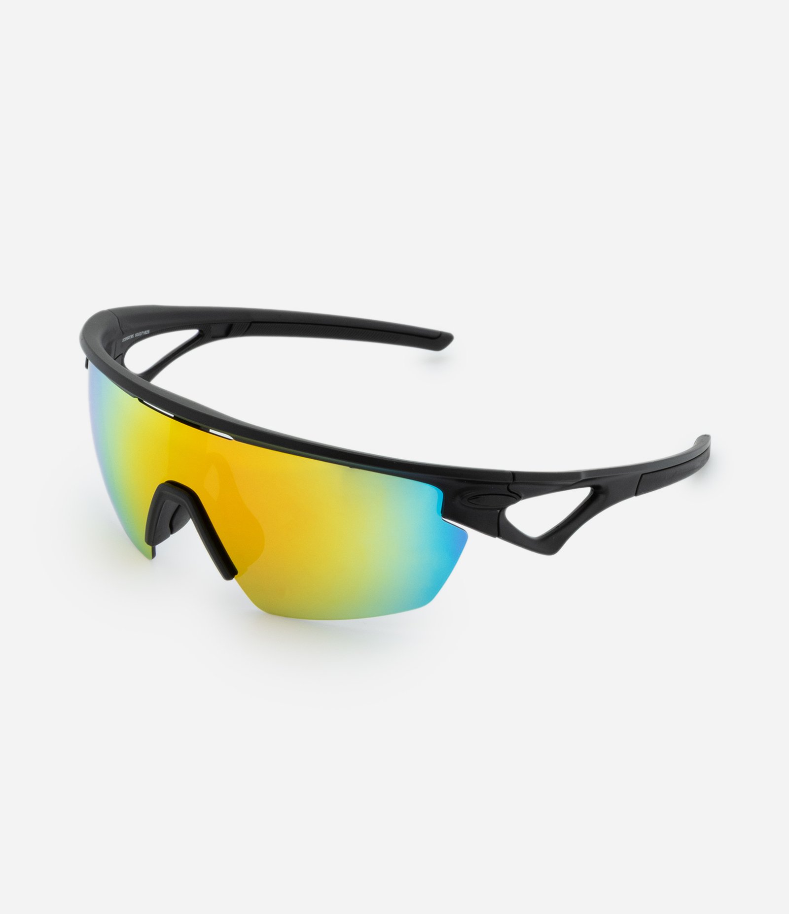 Óculos de Sol Esportivo com Lentes Curvadas Preto 1