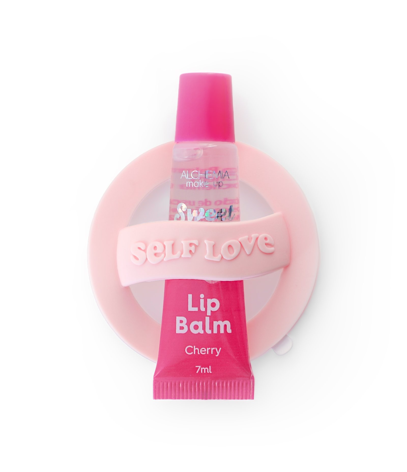 Lip Balm com Holder Alchemia Self Love Cherry Rosa 3