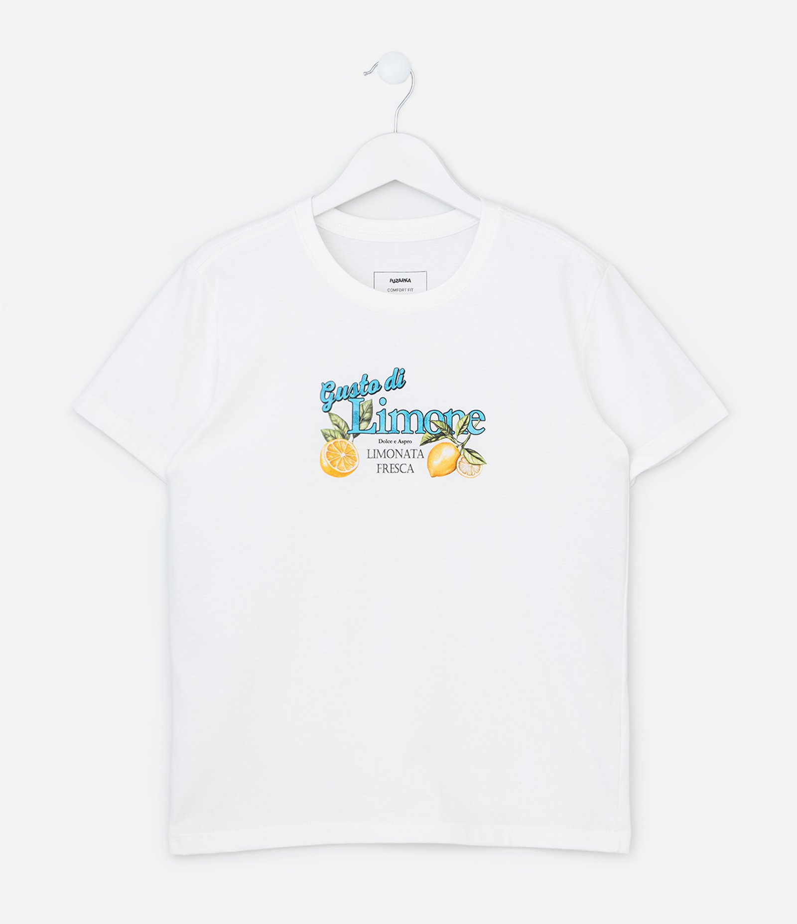 Camiseta Infantil com Estampa Limone - Tam 5 a 14 Anos Branco 1
