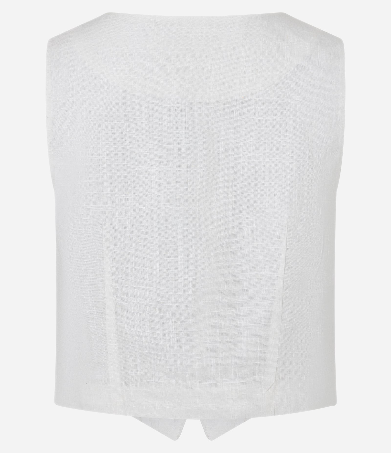 Colete em Viscolinho com Fechamento por Botões Contrastantes Branco 3