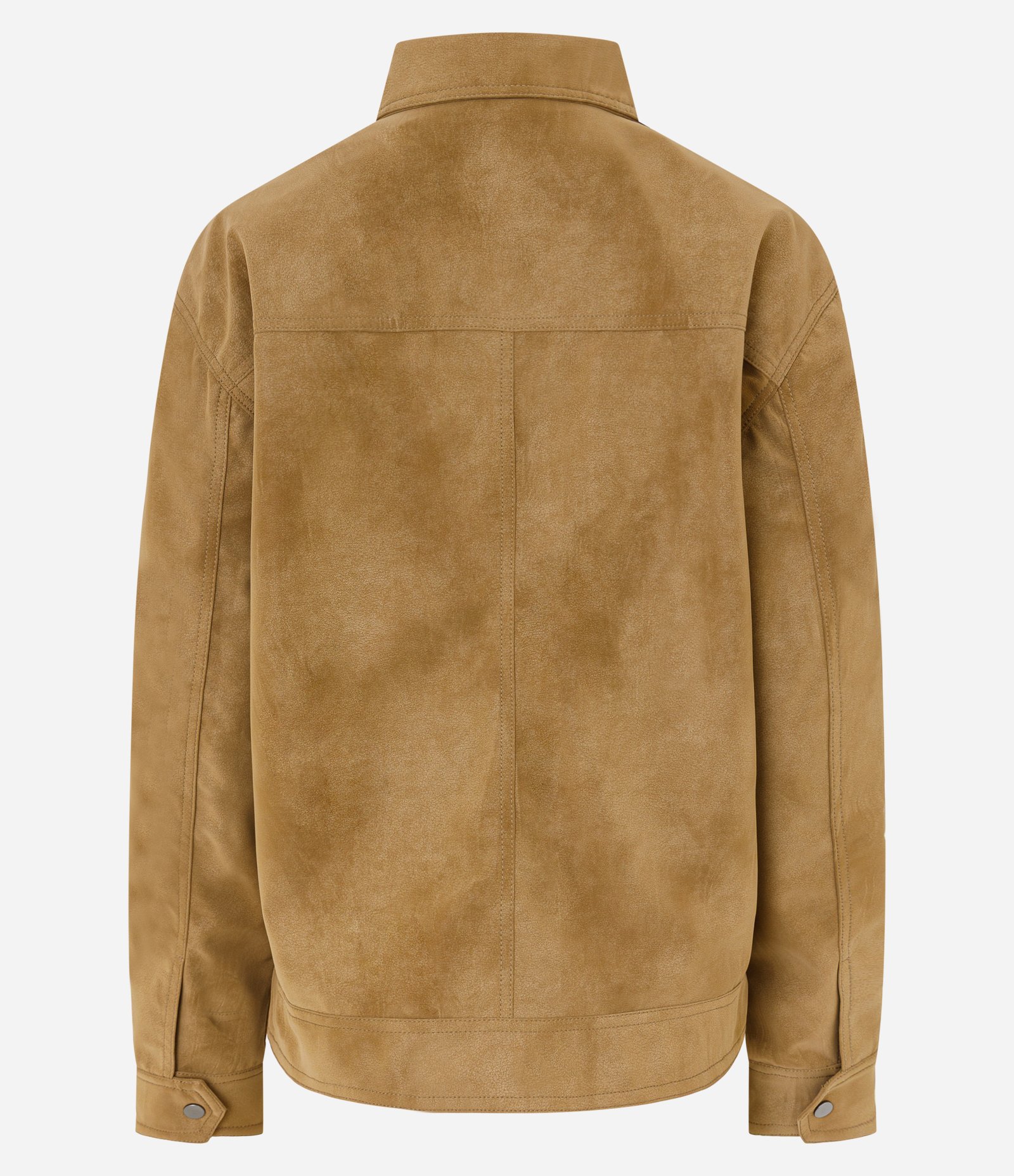 Jaqueta Trucker Regular Harrington em Suede Amarelo 3