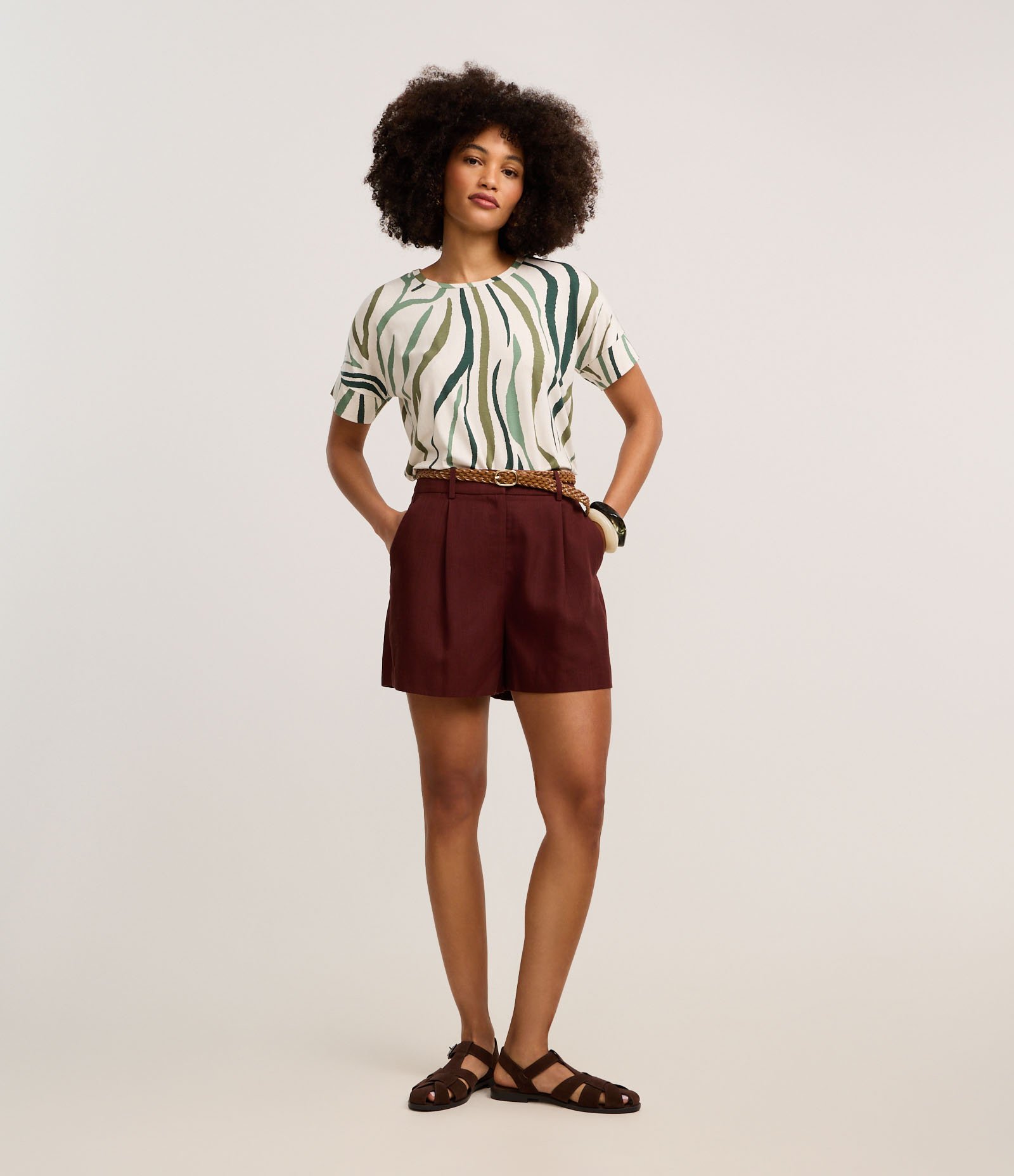 Blusa em Viscolycra com Estampa Abstrata Zebra Multicores 2