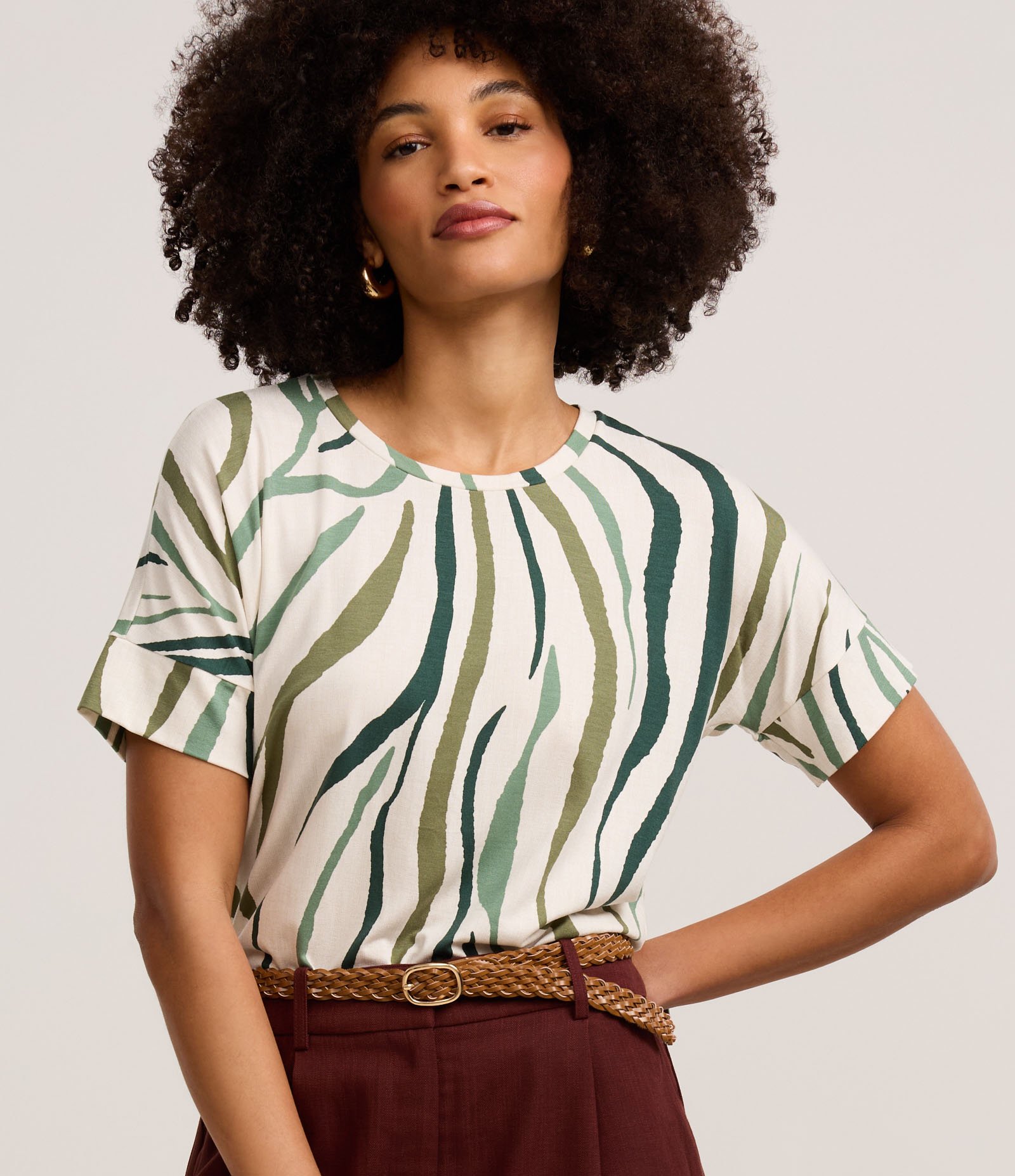 Blusa em Viscolycra com Estampa Abstrata Zebra Multicores 3