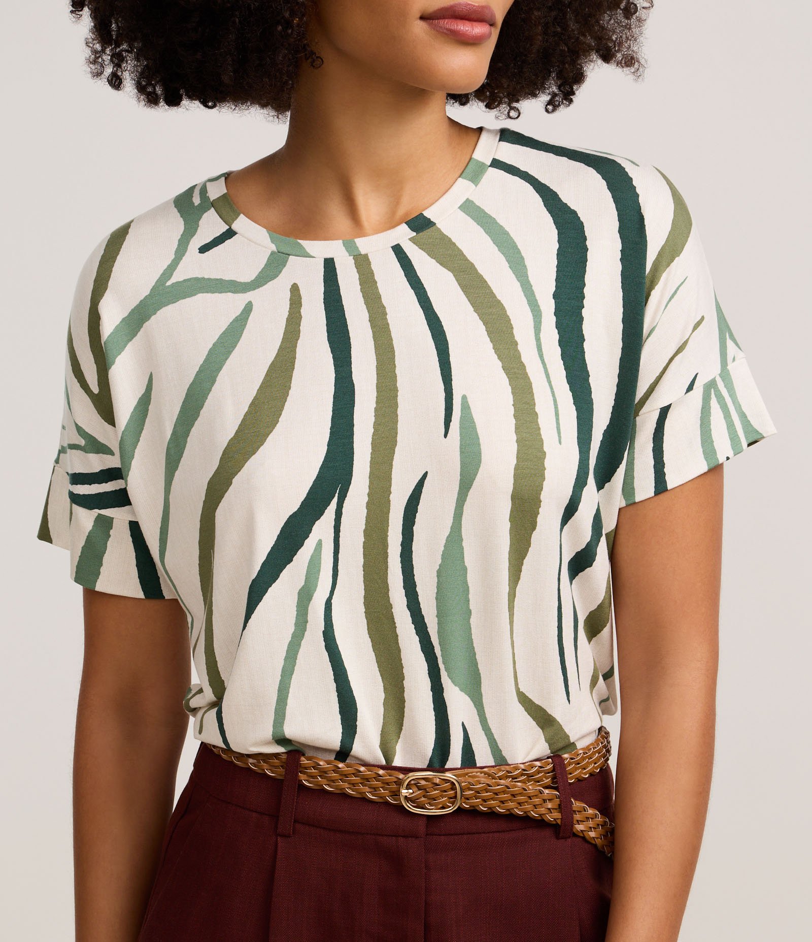 Blusa em Viscolycra com Estampa Abstrata Zebra Multicores 4