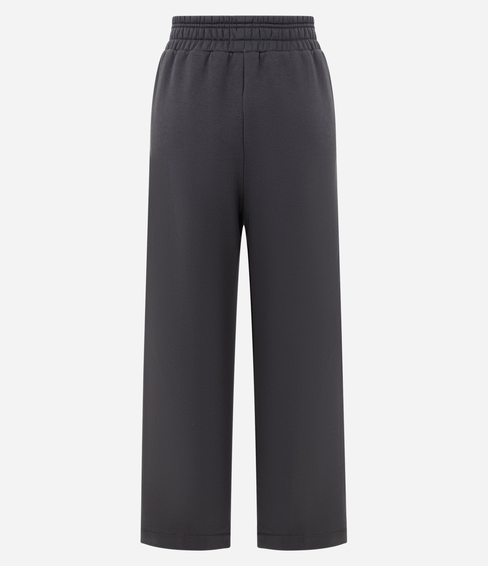 Calça Wide Leg em Moletom com Friso Cinza 3