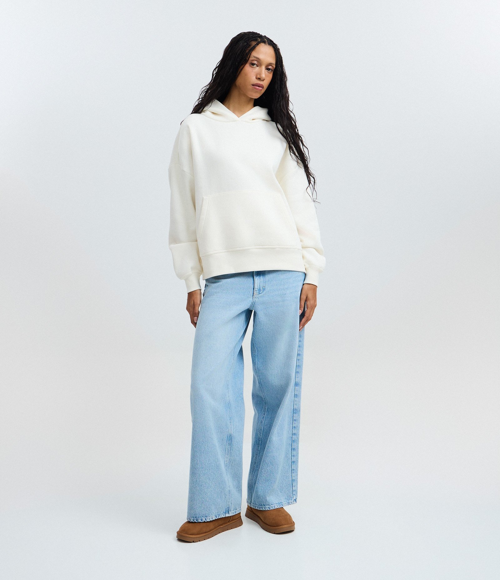 Moletom em Algodão com Bolso Canguru Off White 2
