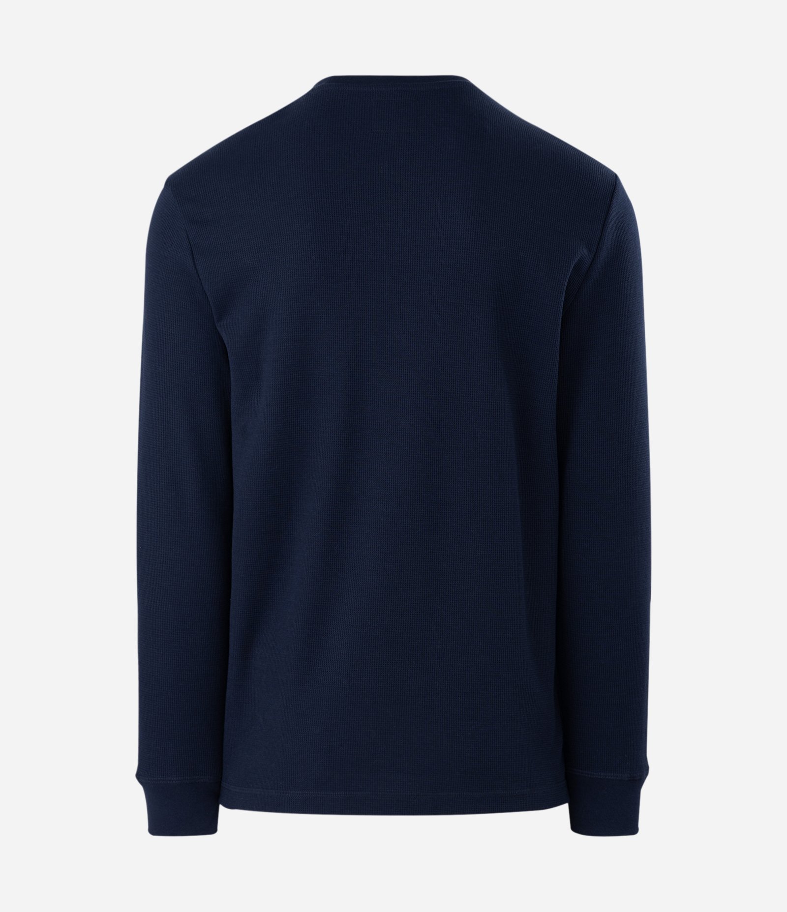 Camiseta Regular em Algodão com Textura Waffle Azul Marinho 5