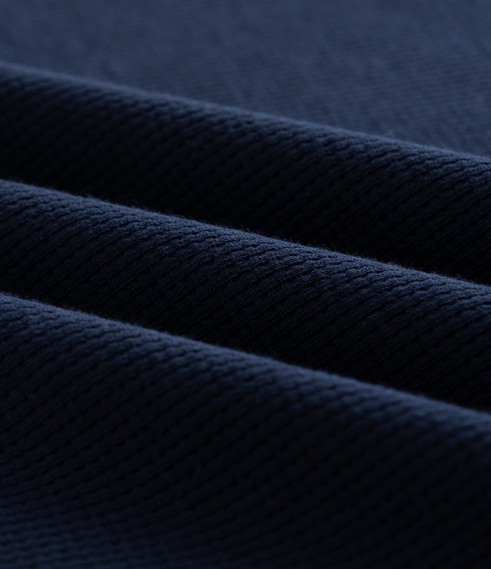 Camiseta Regular em Algodão com Textura Waffle Azul Marinho 6