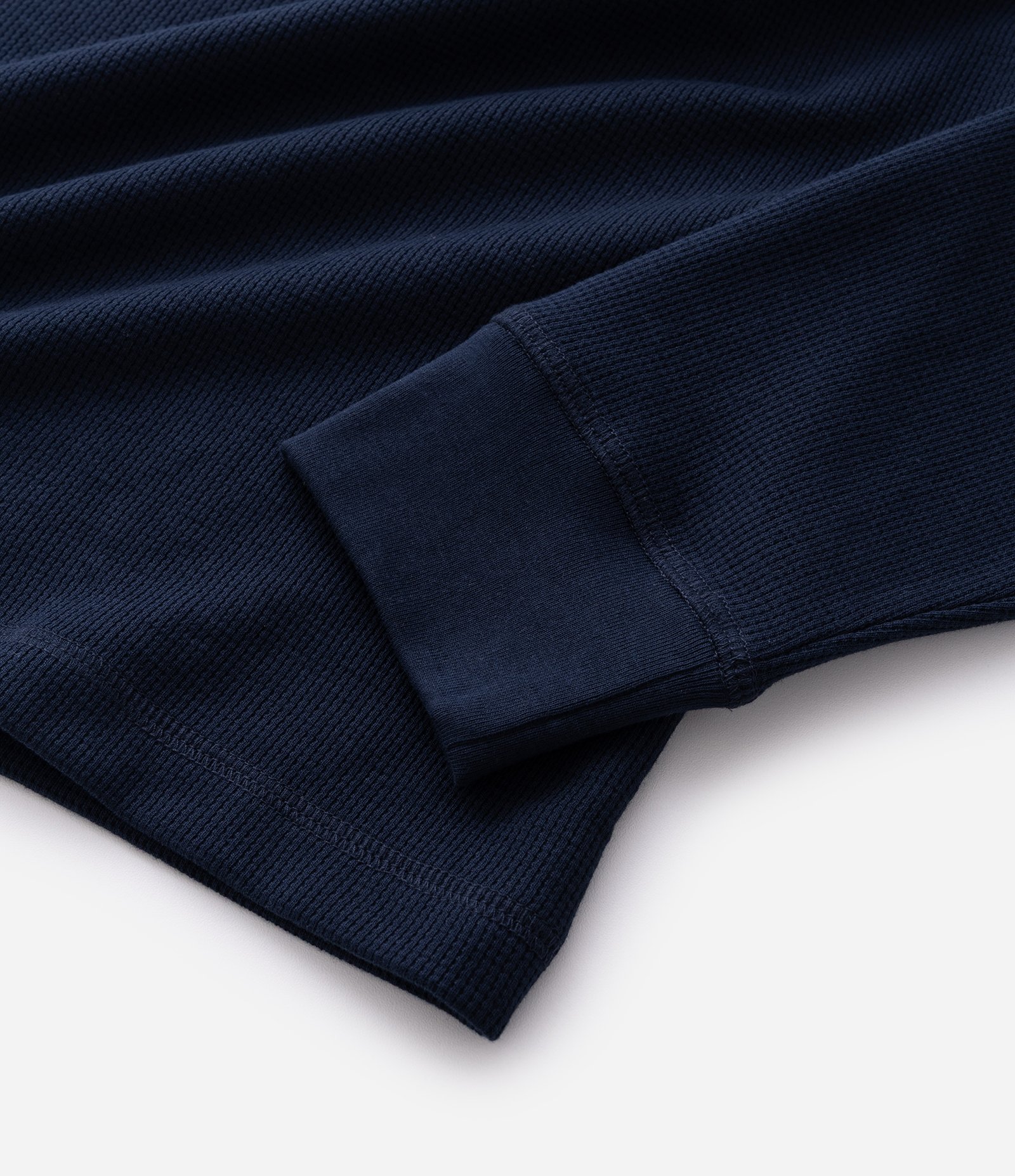 Camiseta Regular em Algodão com Textura Waffle Azul Marinho 7