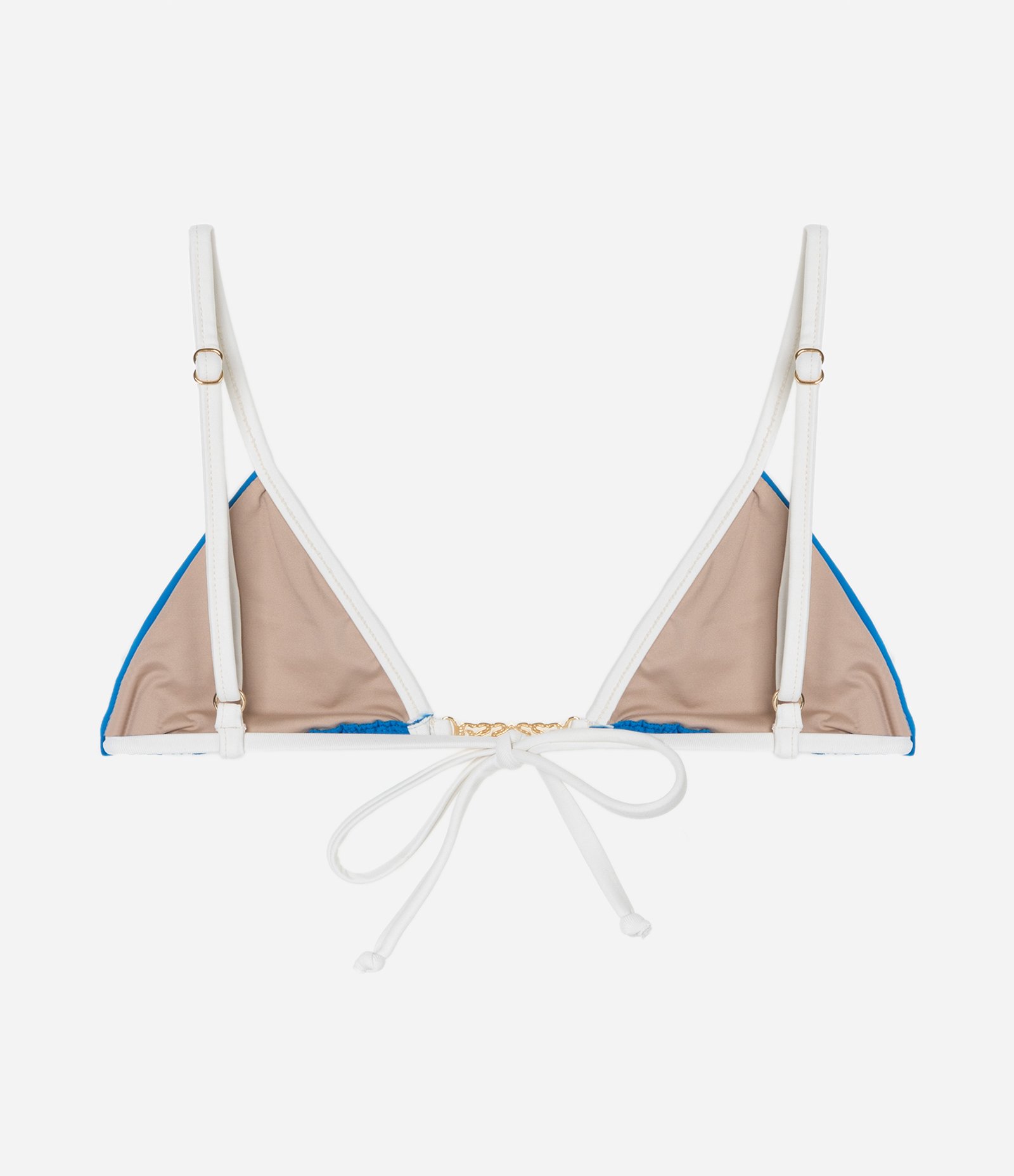 Biquíni Top Cortininha em Microfibra com Viés Contrastante Azul 6