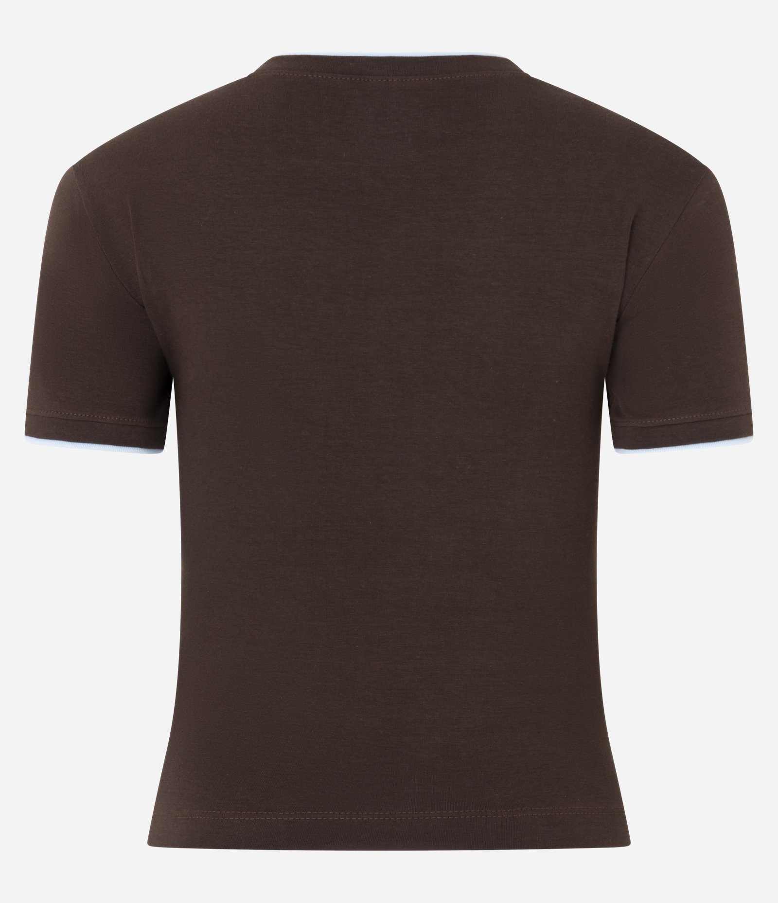 Camiseta New T-shirt em Algodão com Detalhe na Gola Marrom 5