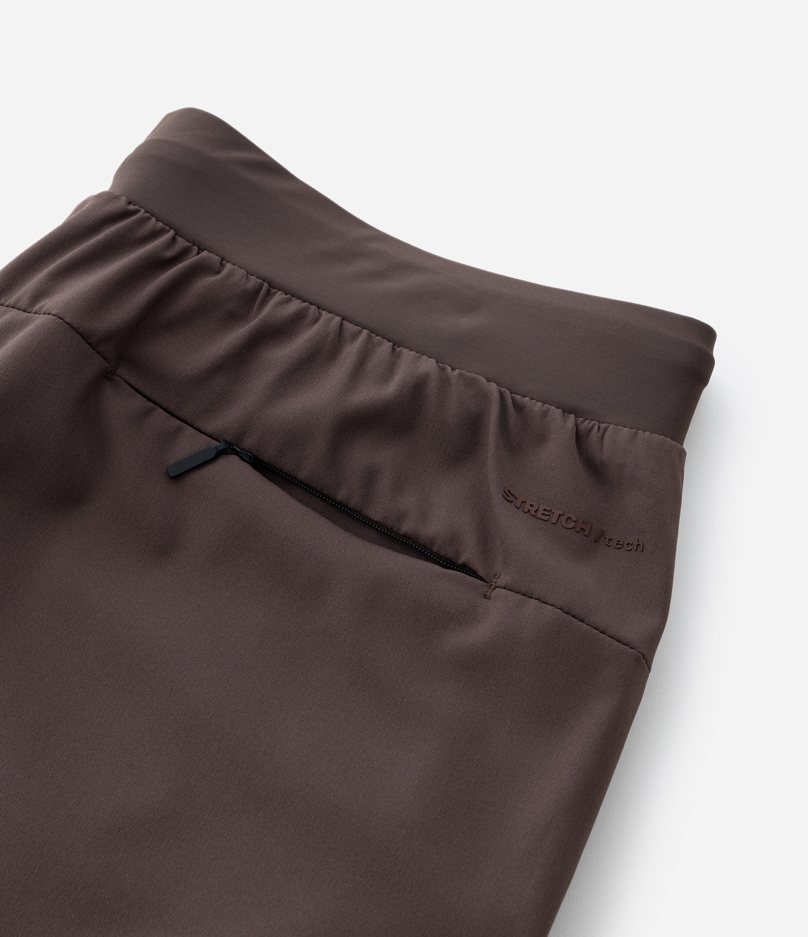 Bermuda Esportiva Corrida com Short de Compressão Marrom 10