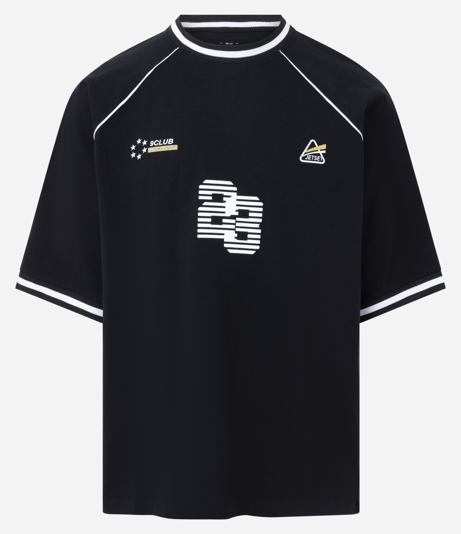 Camiseta Oversized Esportiva em Meia Malha com Estampa em Relevo Preto 1