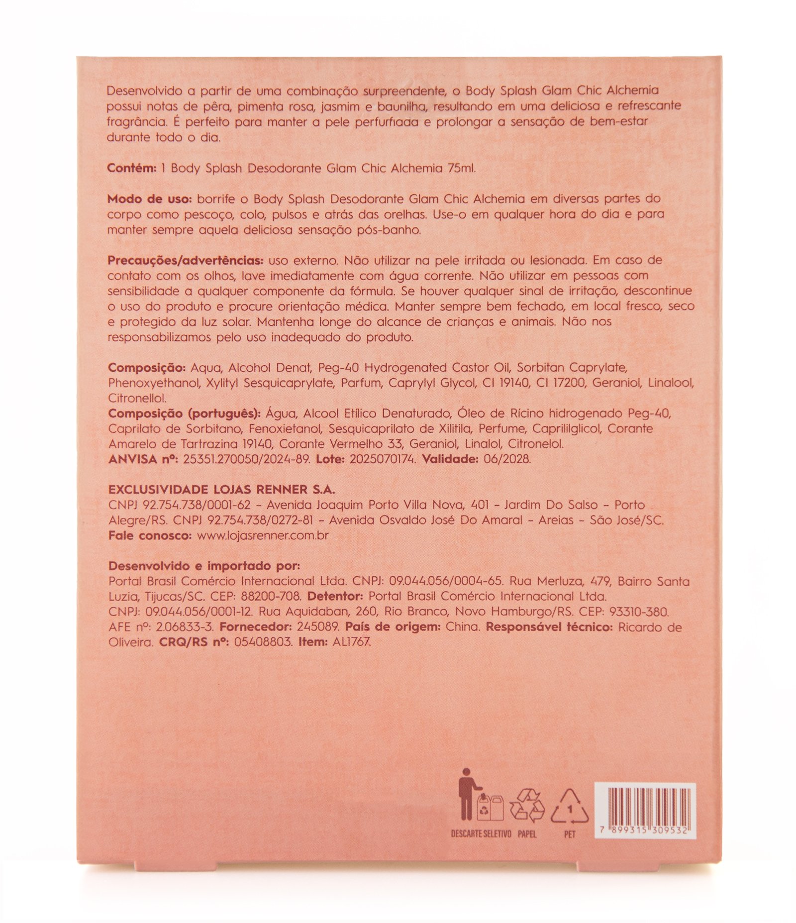 Kit Presente Corporal Laço com Body Splash + Sabonete Líquido Alchemia 75ml 3