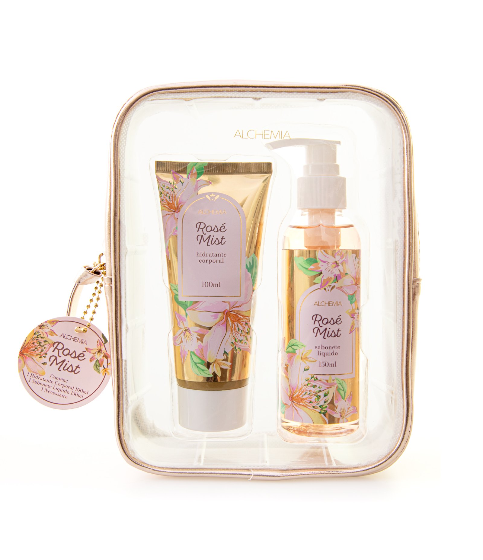 Kit Presente Corporal Necessaire com Hidratante Corporal + Sabonete Líquido Alchemia KIT 1