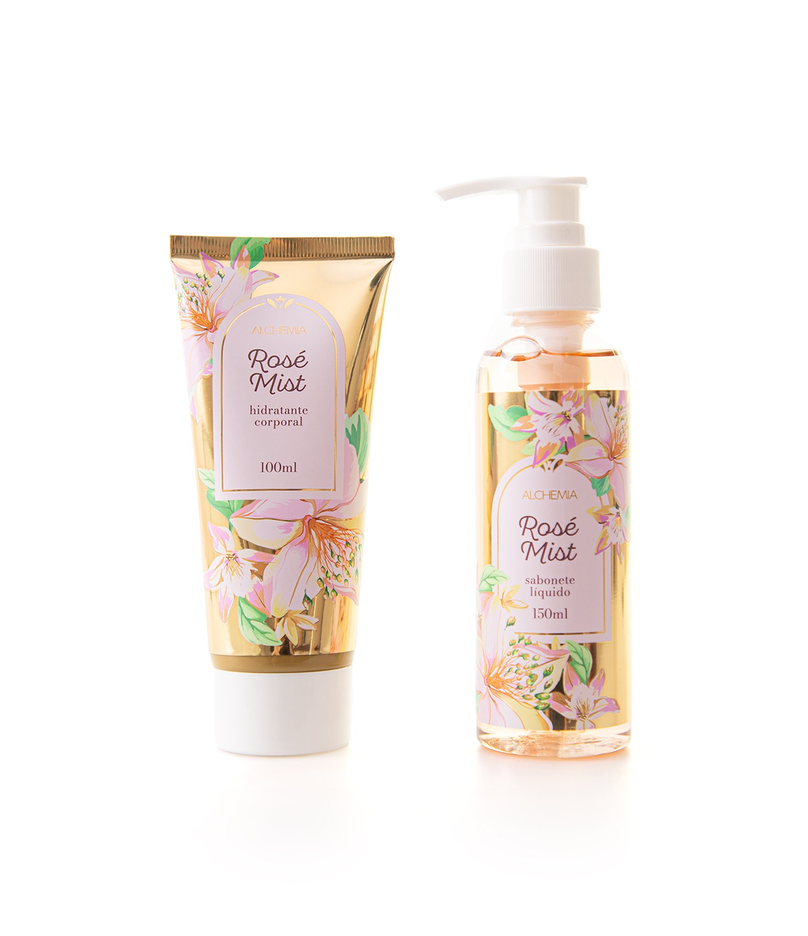 Kit Presente Corporal Necessaire com Hidratante Corporal + Sabonete Líquido Alchemia KIT 4