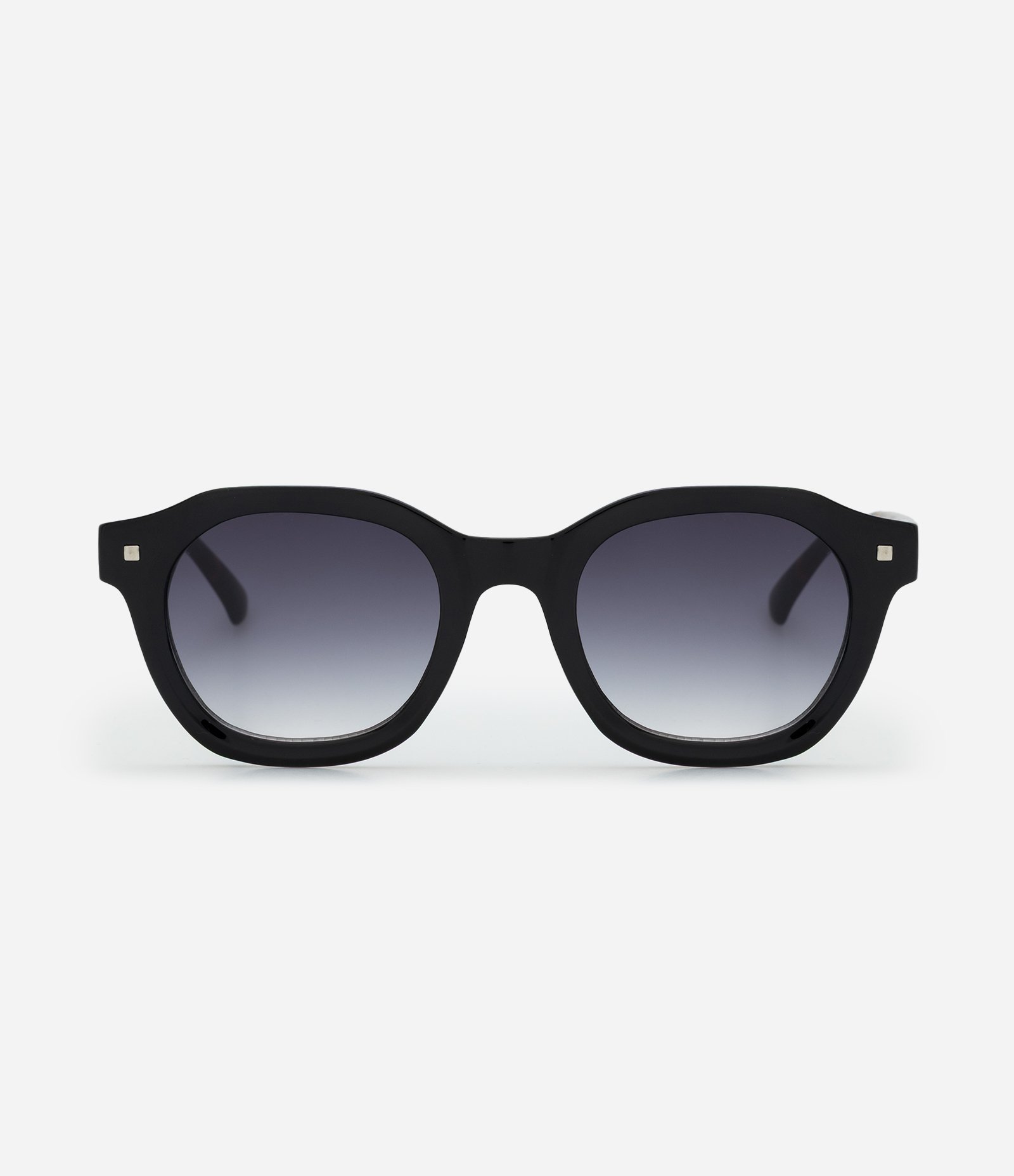 Óculos de Sol Quadrado e Hastes com Estampa Tartaruga Preto 2