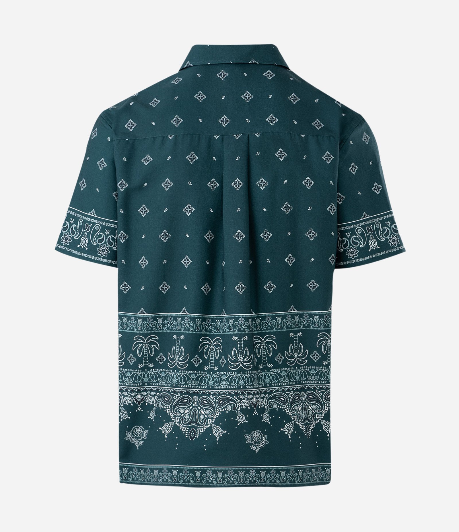 Camisa Comfort em Liocel com Estampa Paisley Verde Escuro 7