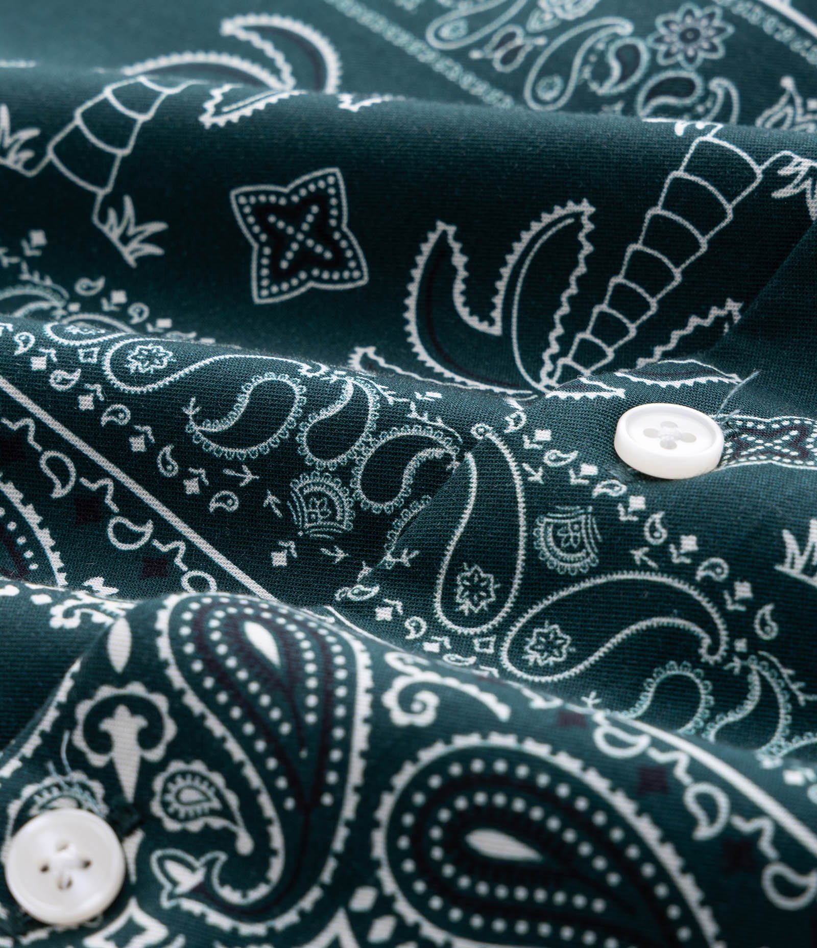 Camisa Comfort em Liocel com Estampa Paisley Verde Escuro 8