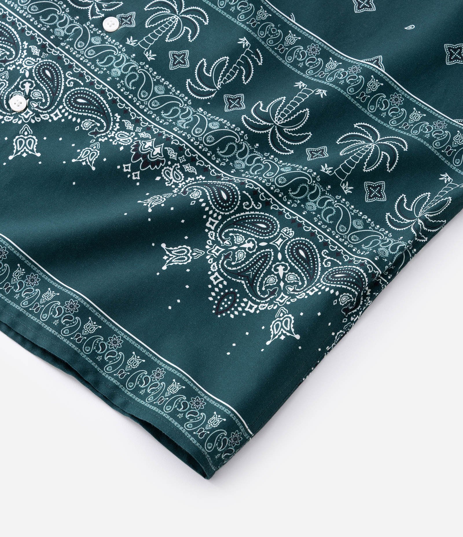 Camisa Comfort em Liocel com Estampa Paisley Verde Escuro 9