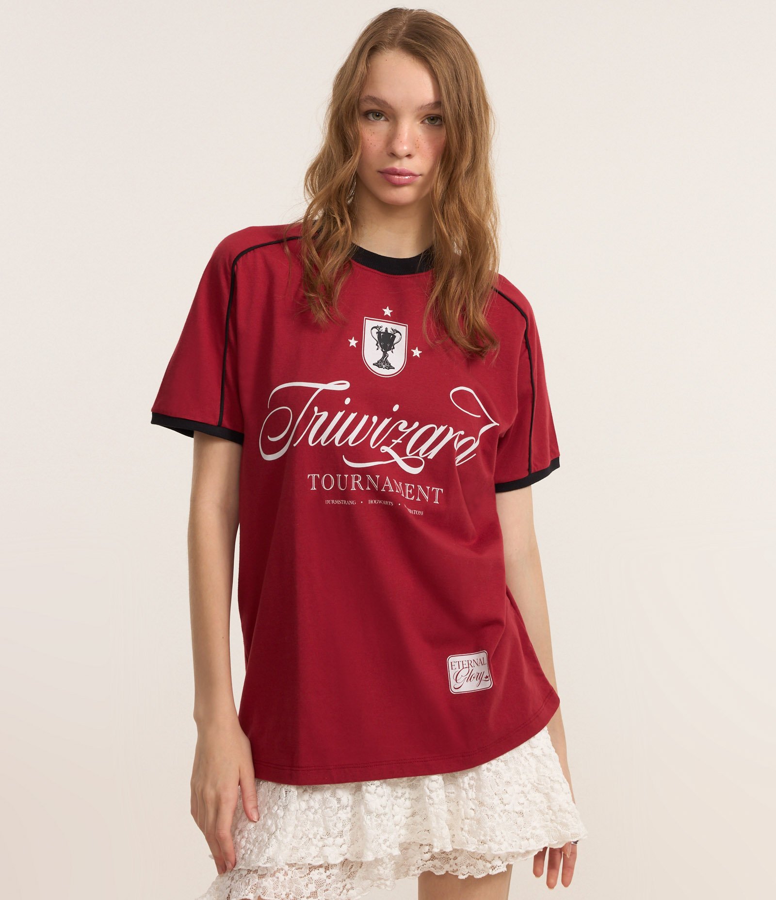 Camiseta em Algodão com Estampa do Harry Potter Vermelho 3