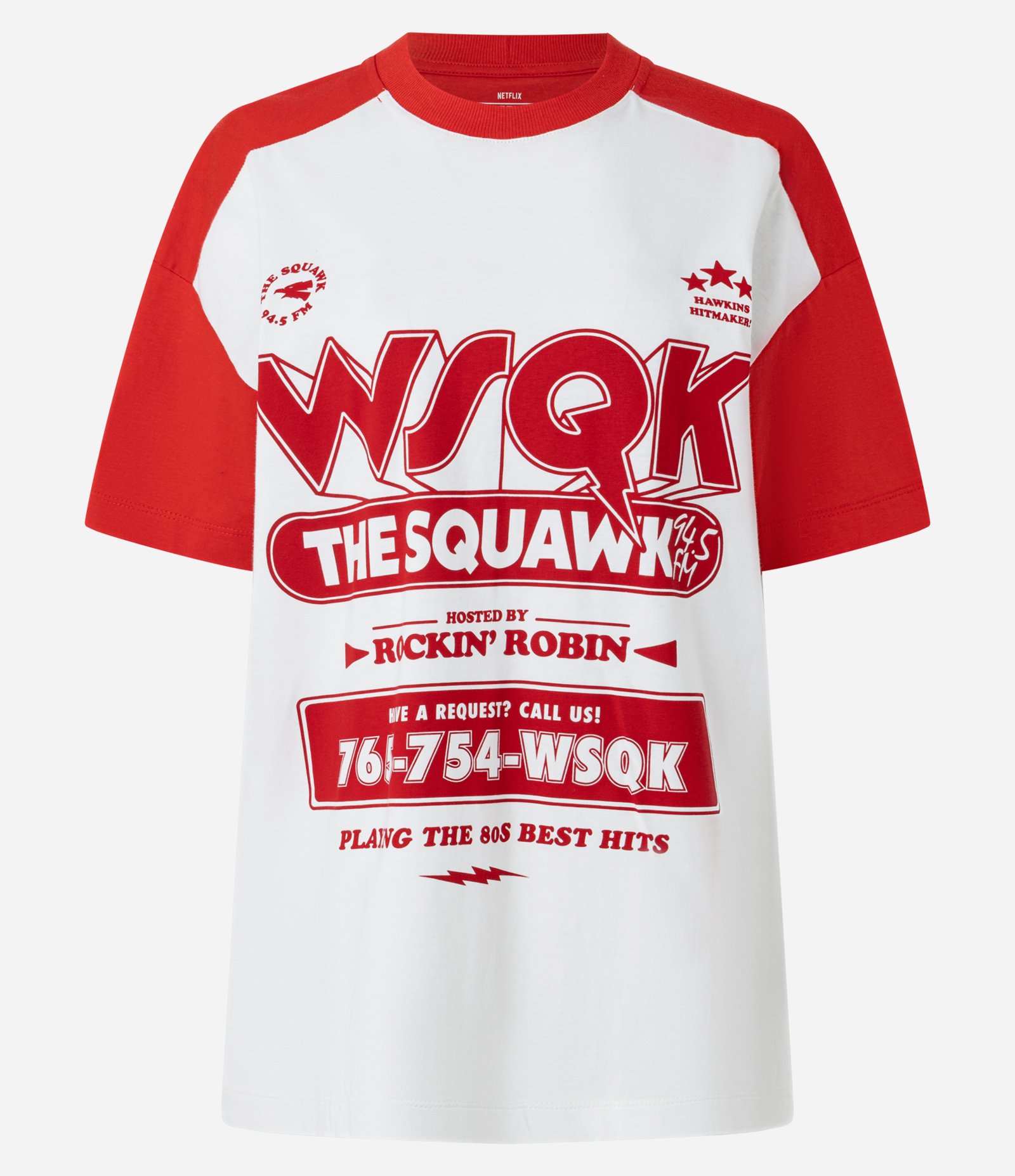 Camiseta T-shirt em Algodão com Estampa Stranger Things Branco 6