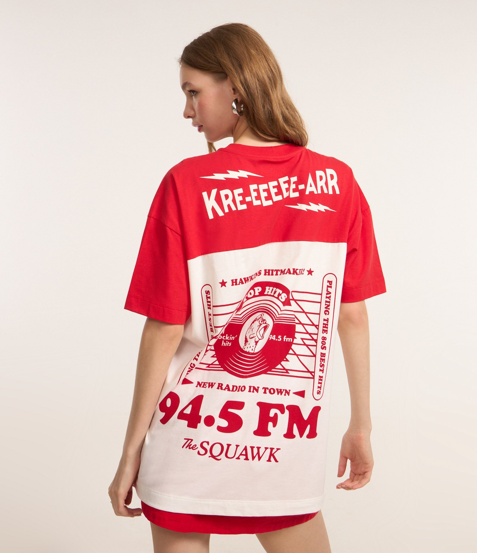 Camiseta T-shirt em Algodão com Estampa Stranger Things Branco 1