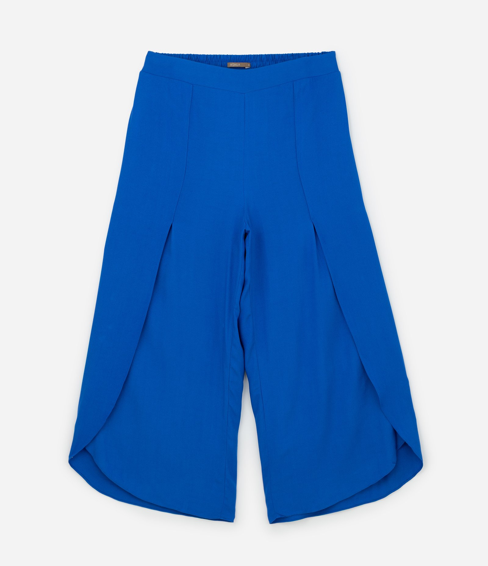 Calça Pantacourt em Viscose com Fenda Frontal Curve & Plus Size Azul 5