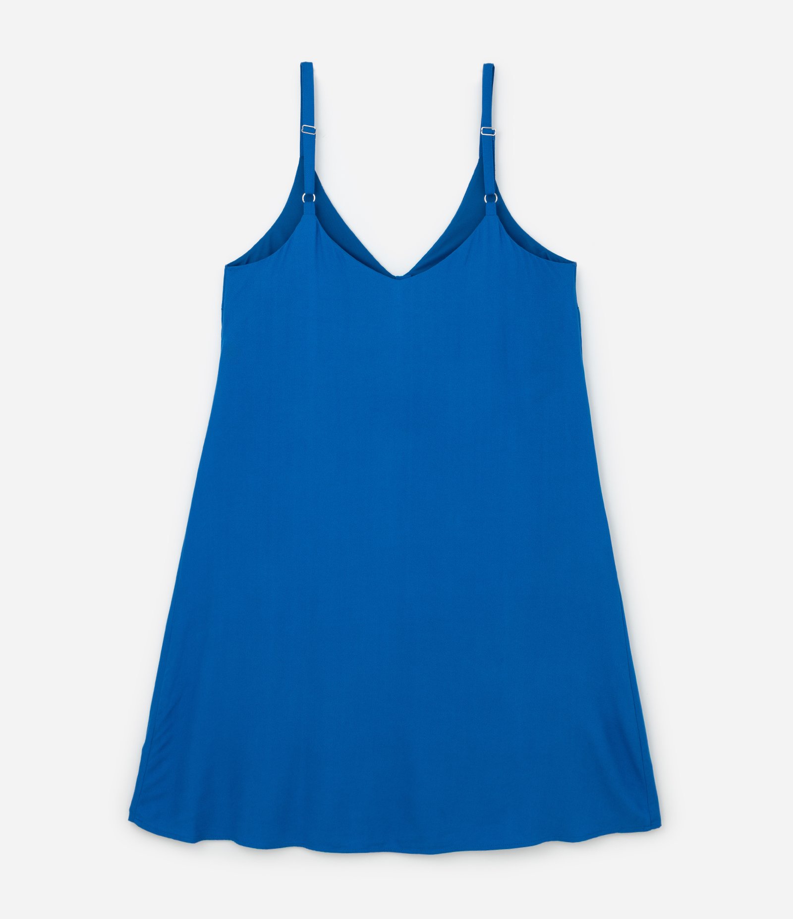 Regata Alongada em Viscose com Botões Frontais Curve & Plus Size Azul 6