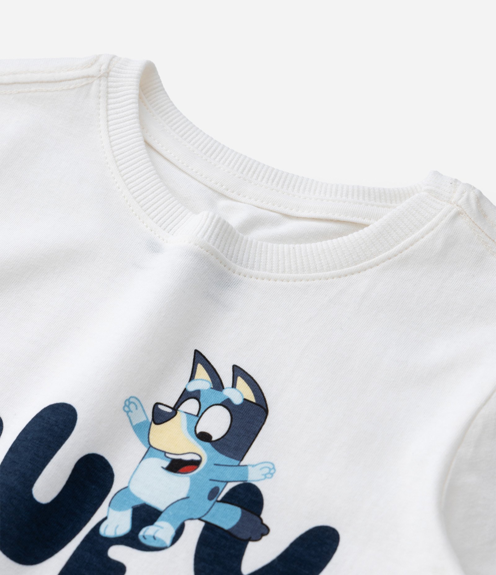 Kit 02 Camisetas Infantis com Estampa Bluey - Tam 2 a 6 Anos Azul/Branco 6