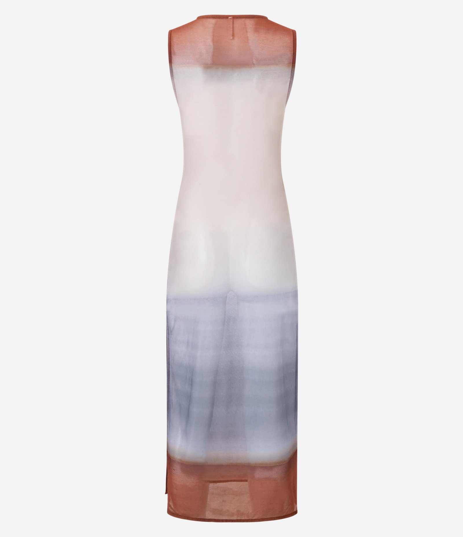 Saída de Praia Vestido em Tule Estampado Degradê Multicores 8