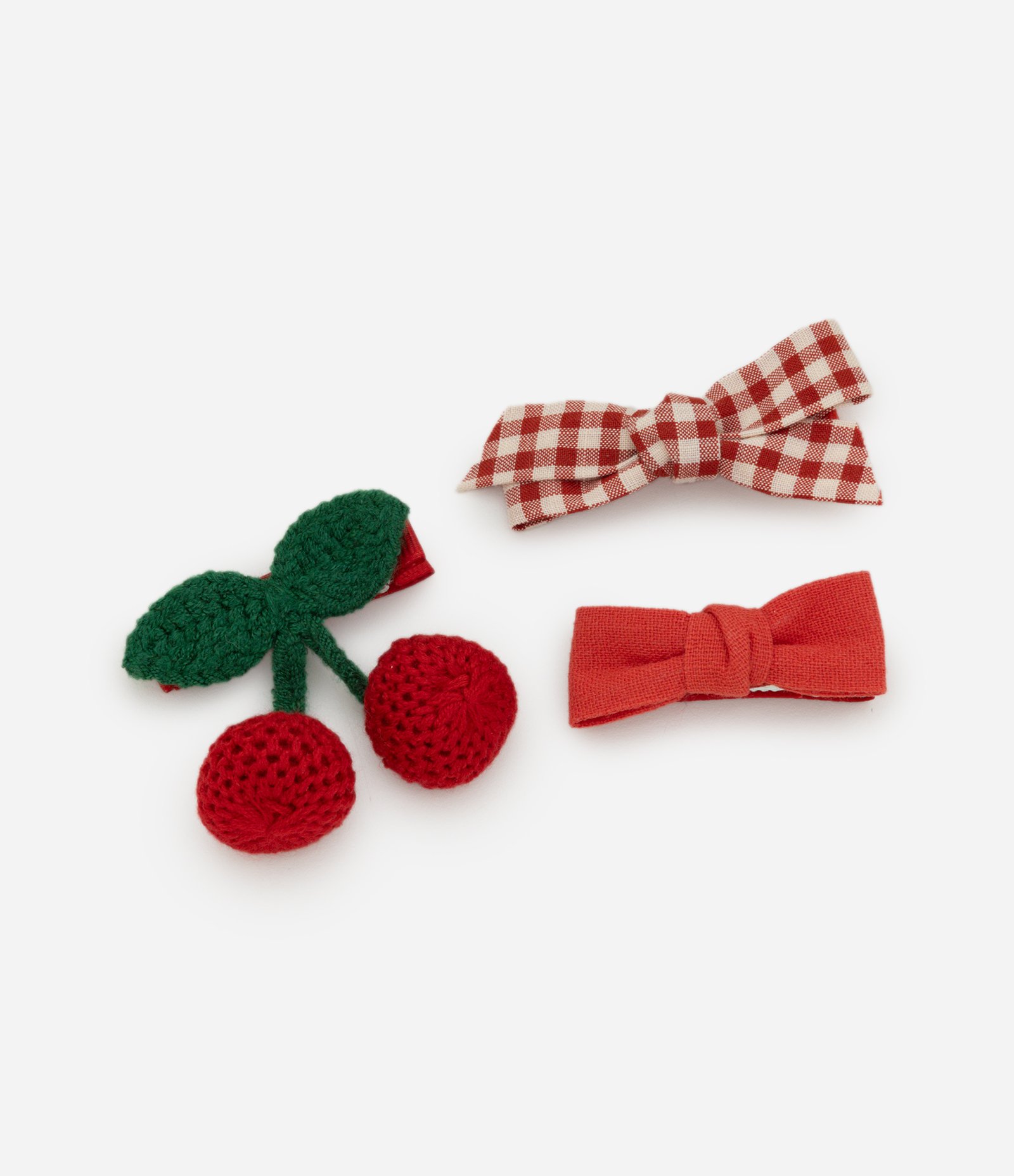 Kit 03 Presilhas de Cabelo Infantil em Formato Diversos - Tam U Vermelho 1