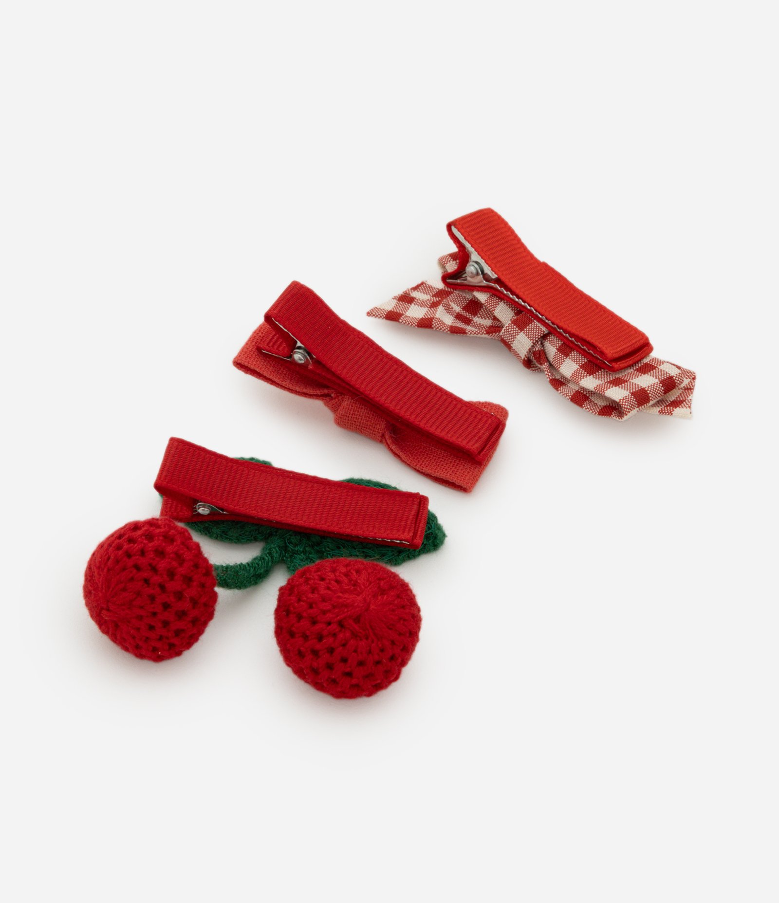 Kit 03 Presilhas de Cabelo Infantil em Formato Diversos - Tam U Vermelho 2